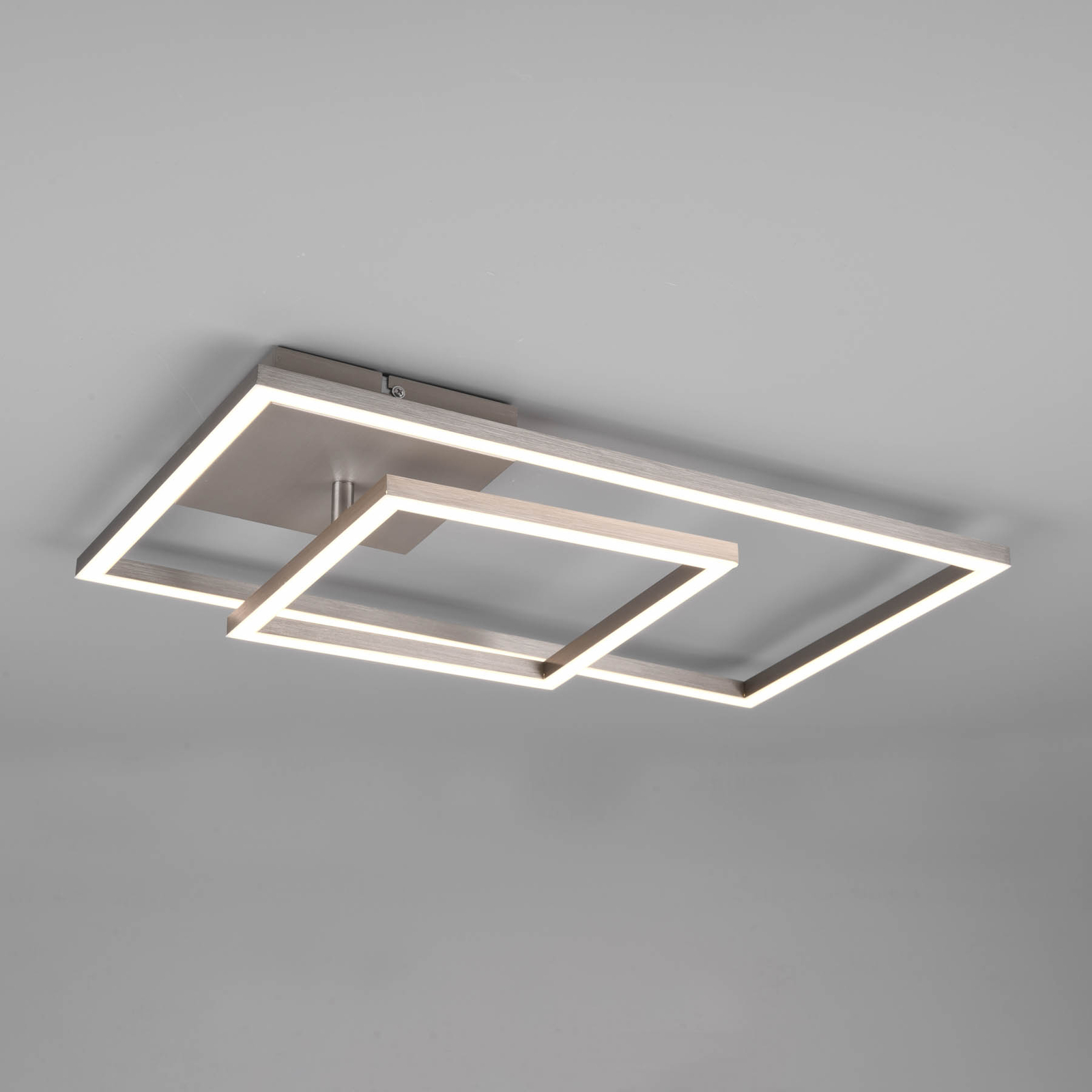 Padella LED ceiling light pivotable 4,000 K nickel