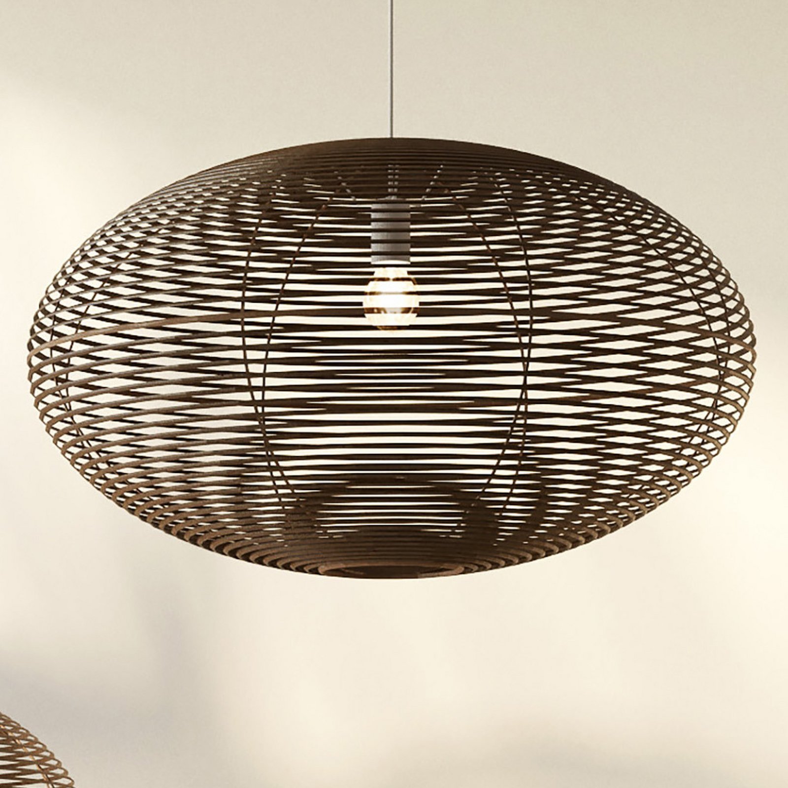 Pakabinamas šviestuvas RATTAN, Ø 60 cm, natūraliai rudos spalvos, rotango, E27