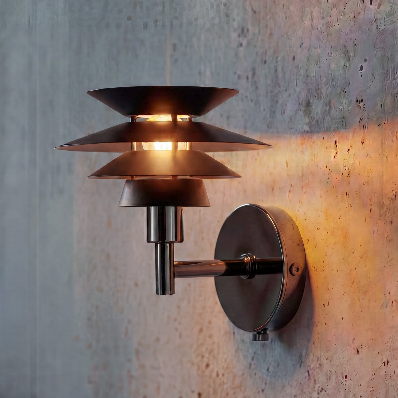 OSRAM Φωτιστικό τοίχου Decor Element μαύρο Ø 20cm Μεταλλικός διακόπτης