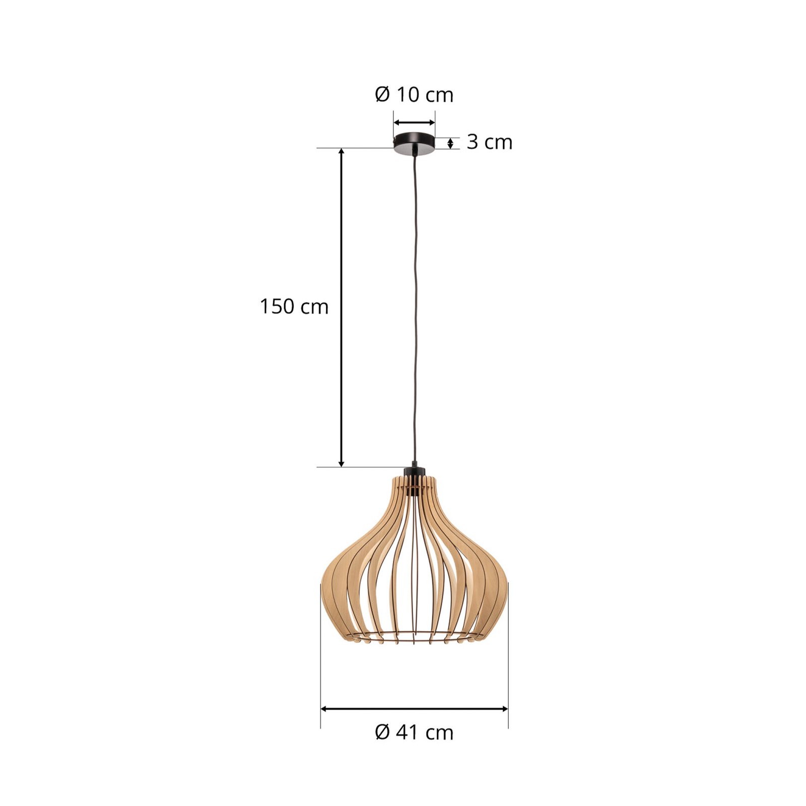 Envostar Faje hanglamp, berkenmultiplex, 1-lamp