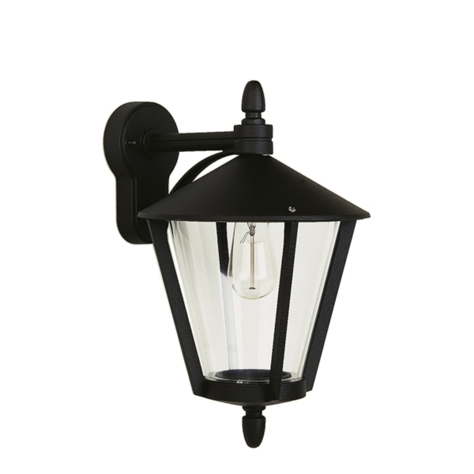 Vanjska zidna svjetiljka 665 u crnoj boji