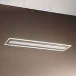 LED-Hängeleuchte Antille aus Glas, rechteckig