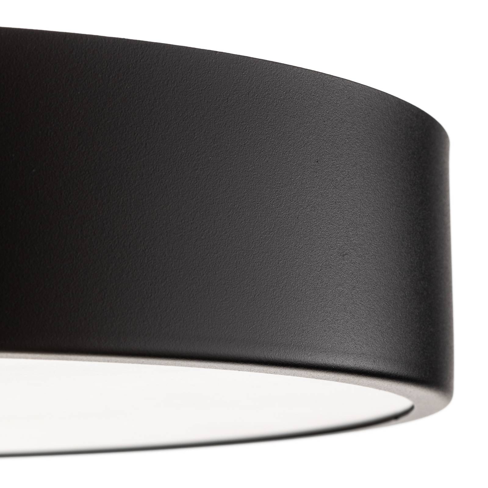 Lampa sufitowa Cleo 400, czarna, czujnik, IP20, Ø 40 cm, metal