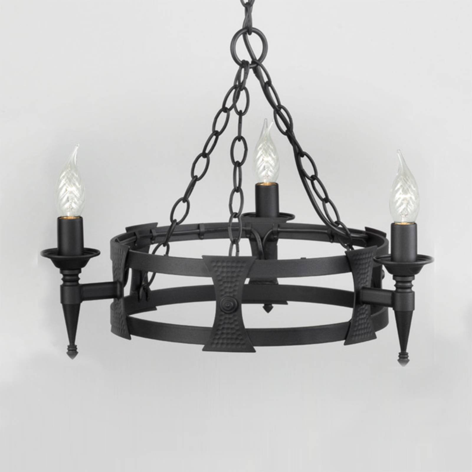 Hanglamp SAXON, 3-lichts, zwart