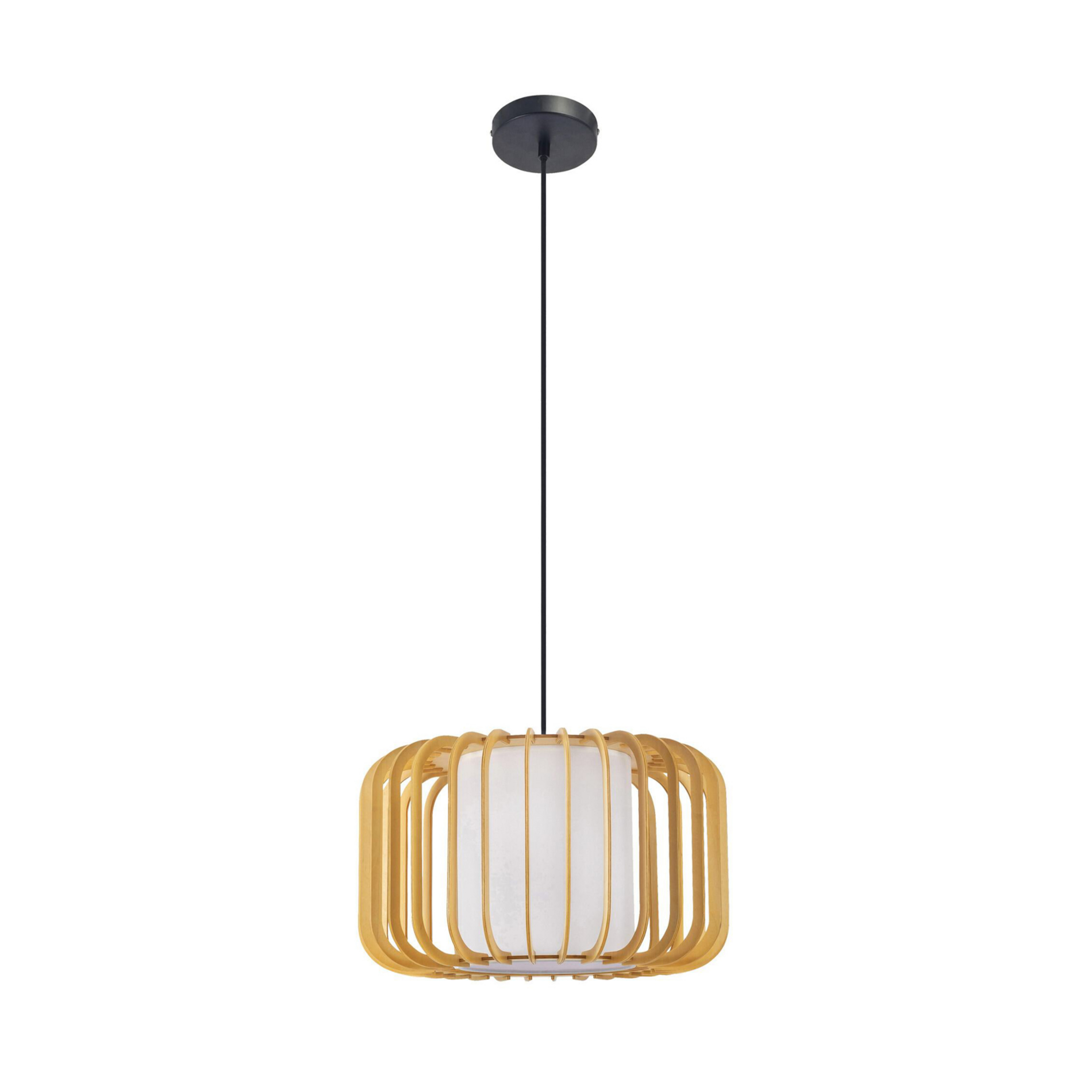 Forlight Suspension Viva, marron clair, bois, Ø 40 cm