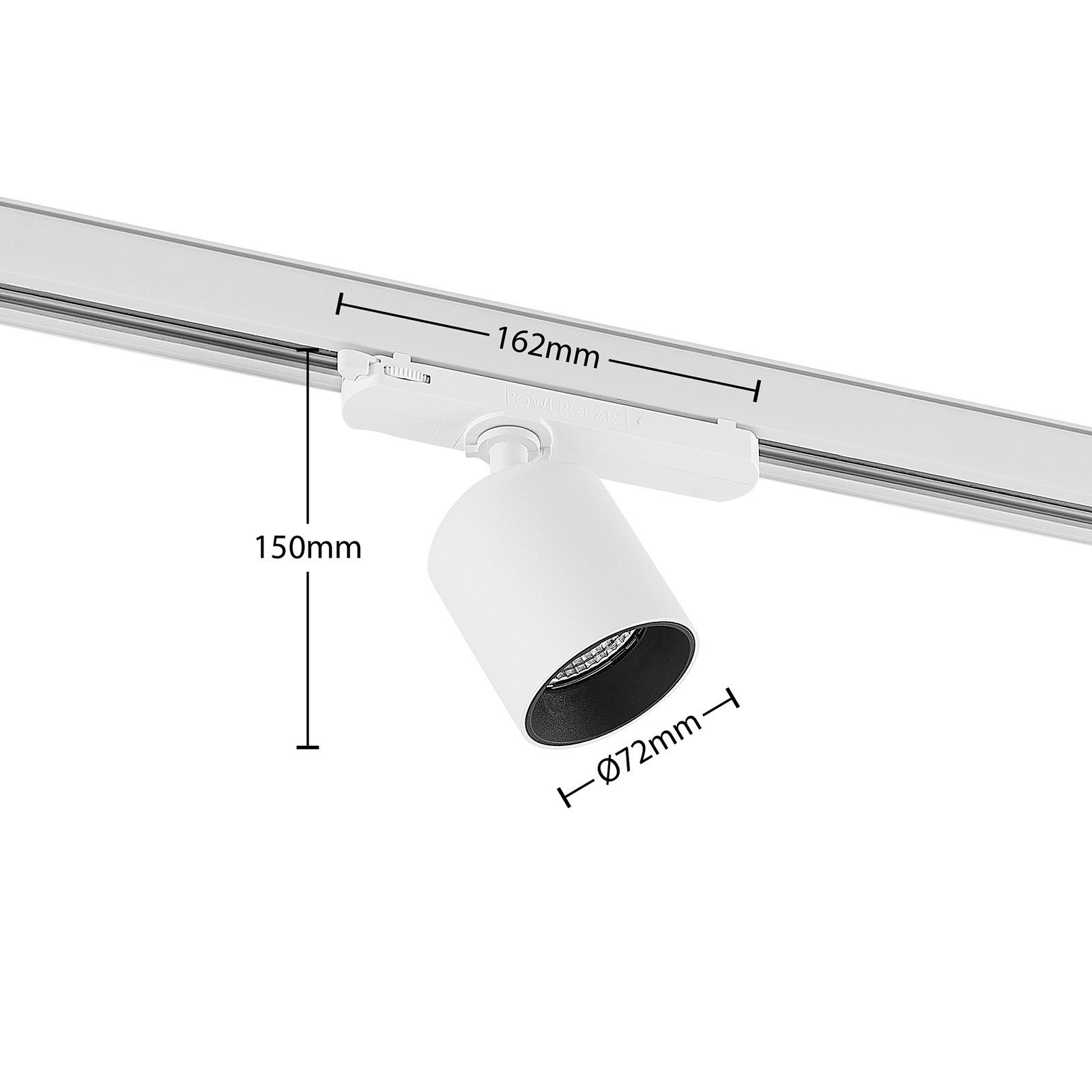 Arcchio Candra spot rail LED, blanc 17,5 W 3 000 K