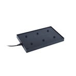 Lucande Ladestation Quill, schwarz, Polycarbonat, 6 Leuchten