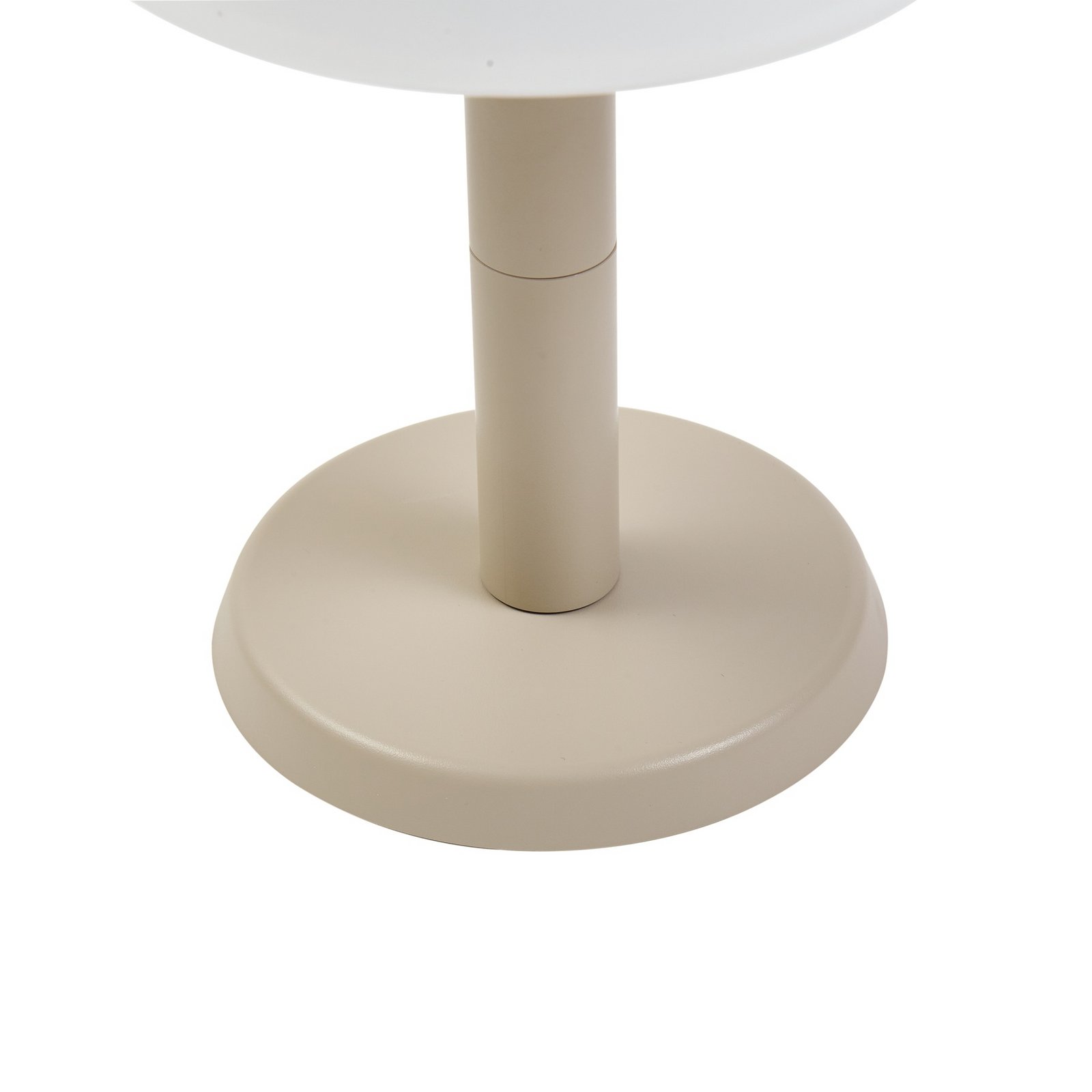 Lindby LED-bordslampa Mikkel, beige, dimbar, 7 cm