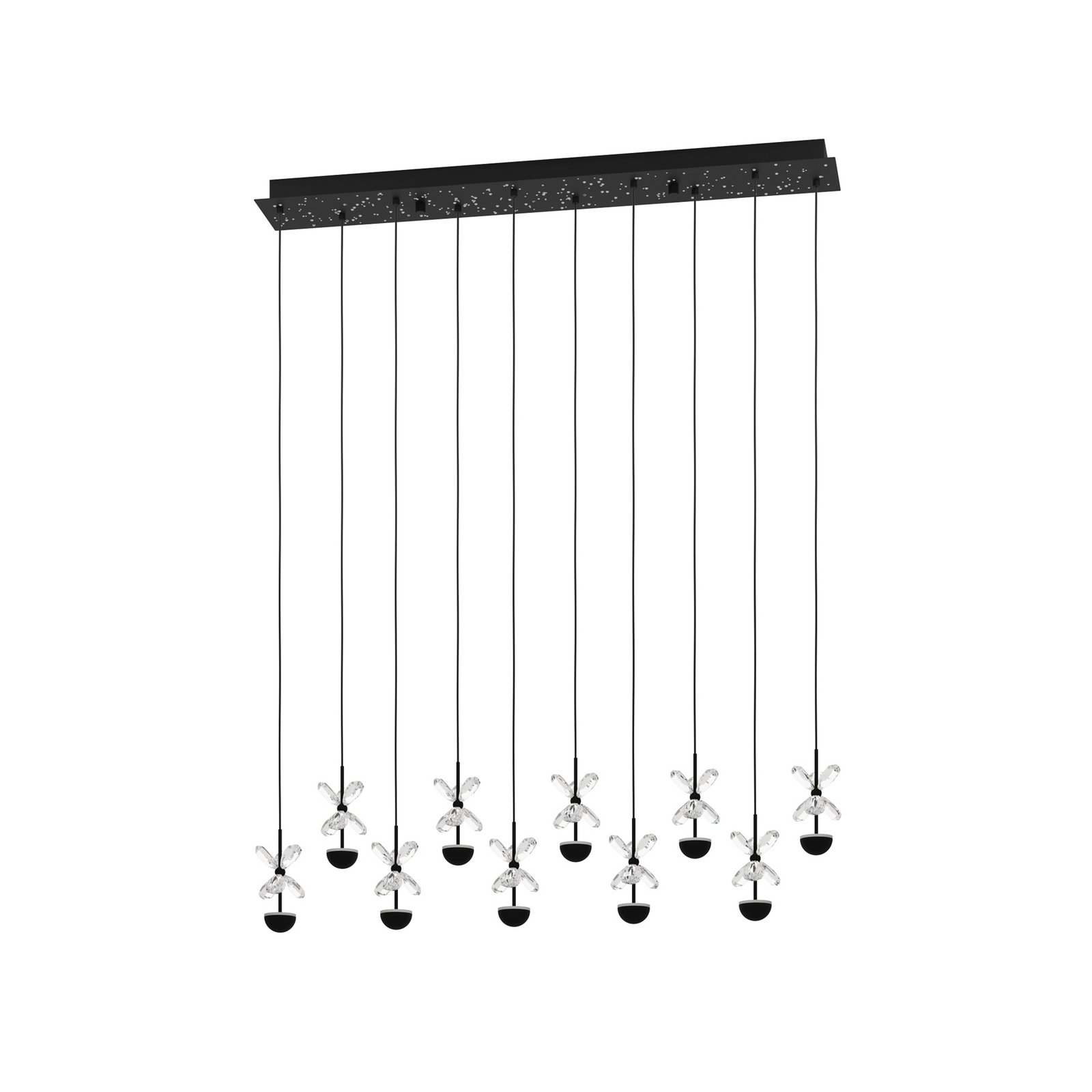EGLO Stars Of Light LED pendant lamp Pianopoli, black, L. 87 cm