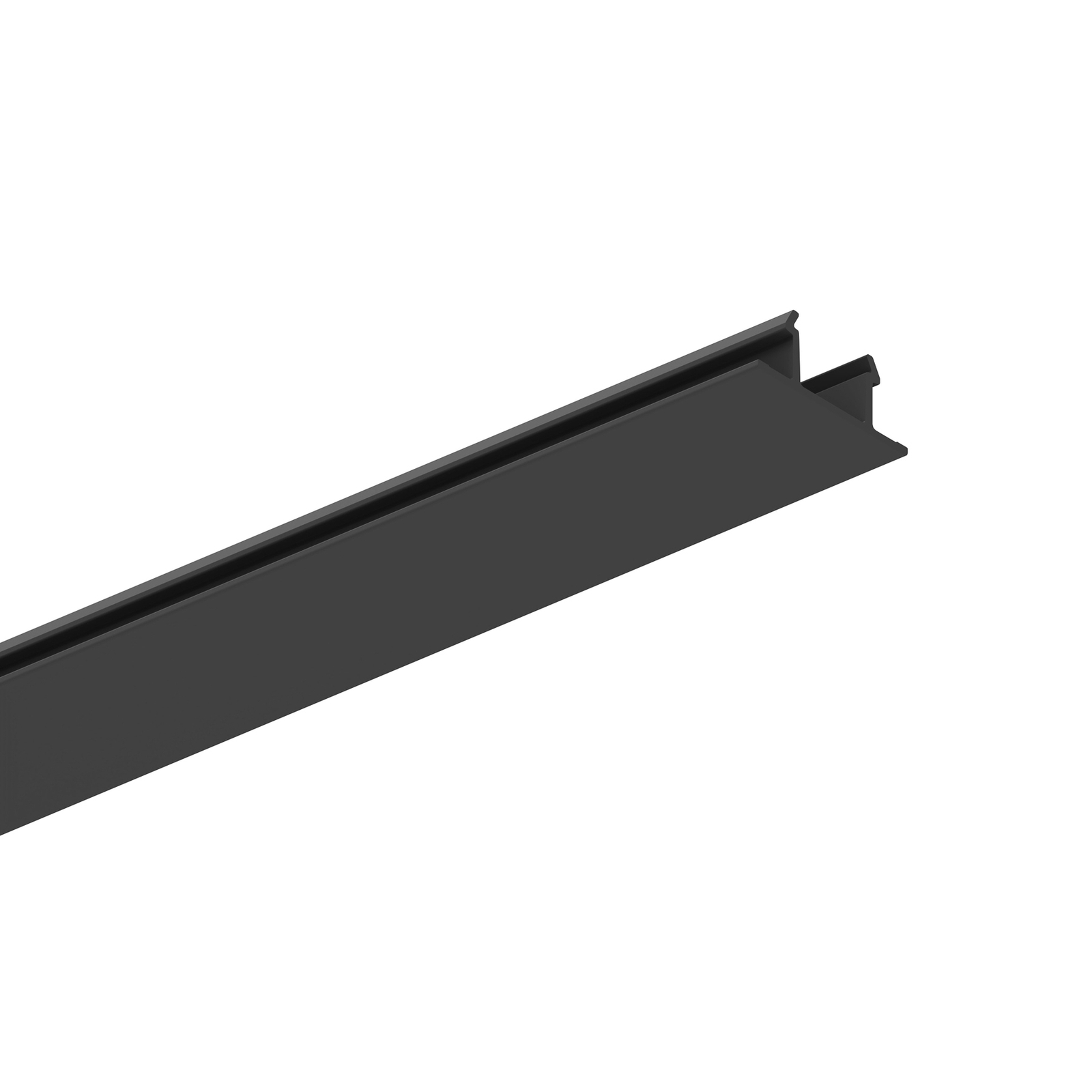 Eutrac-deksel 3-kretsskinne, 1 m, svart