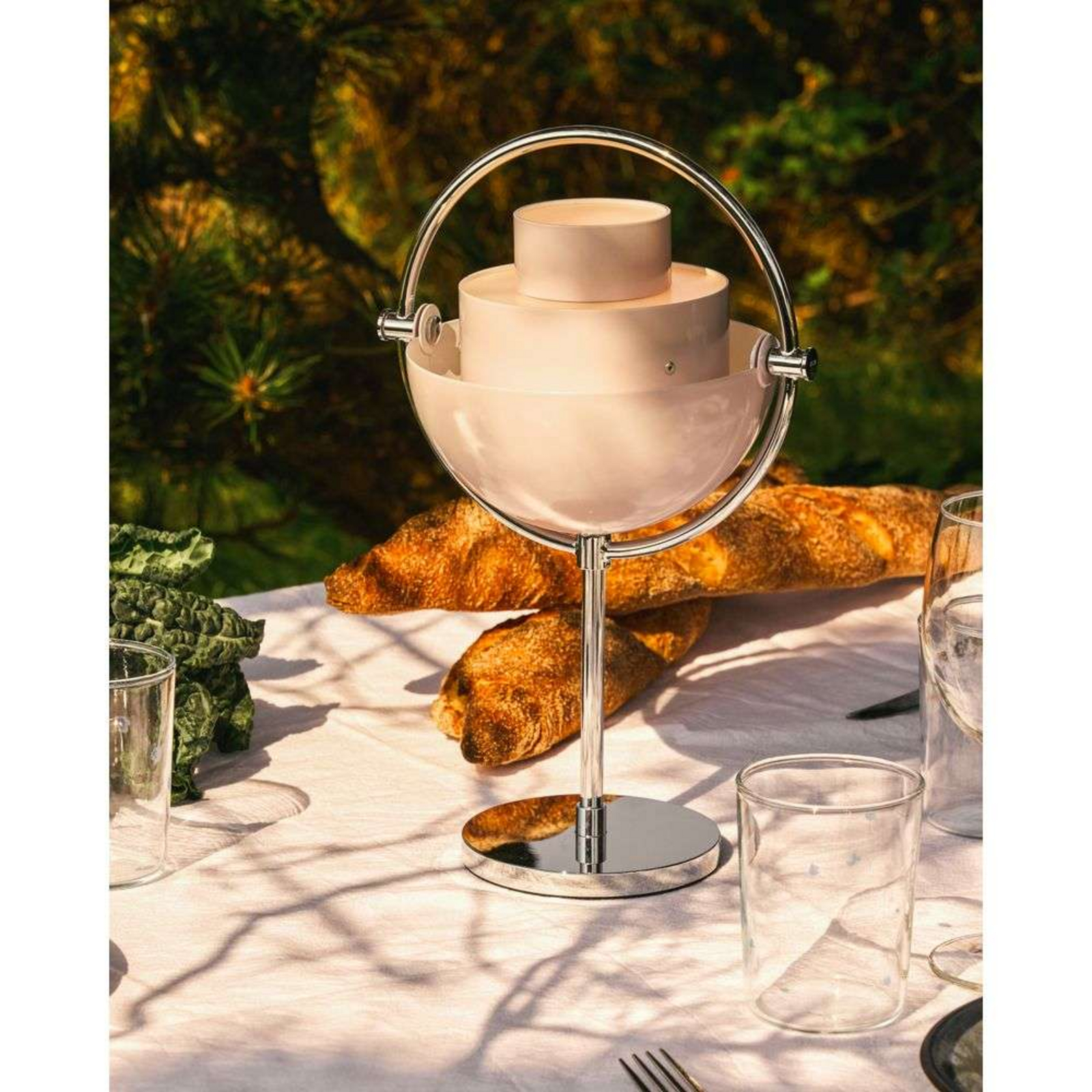 Multi-Lite Portable Lampe de Table Chrome/Pale Lilac - GUBI