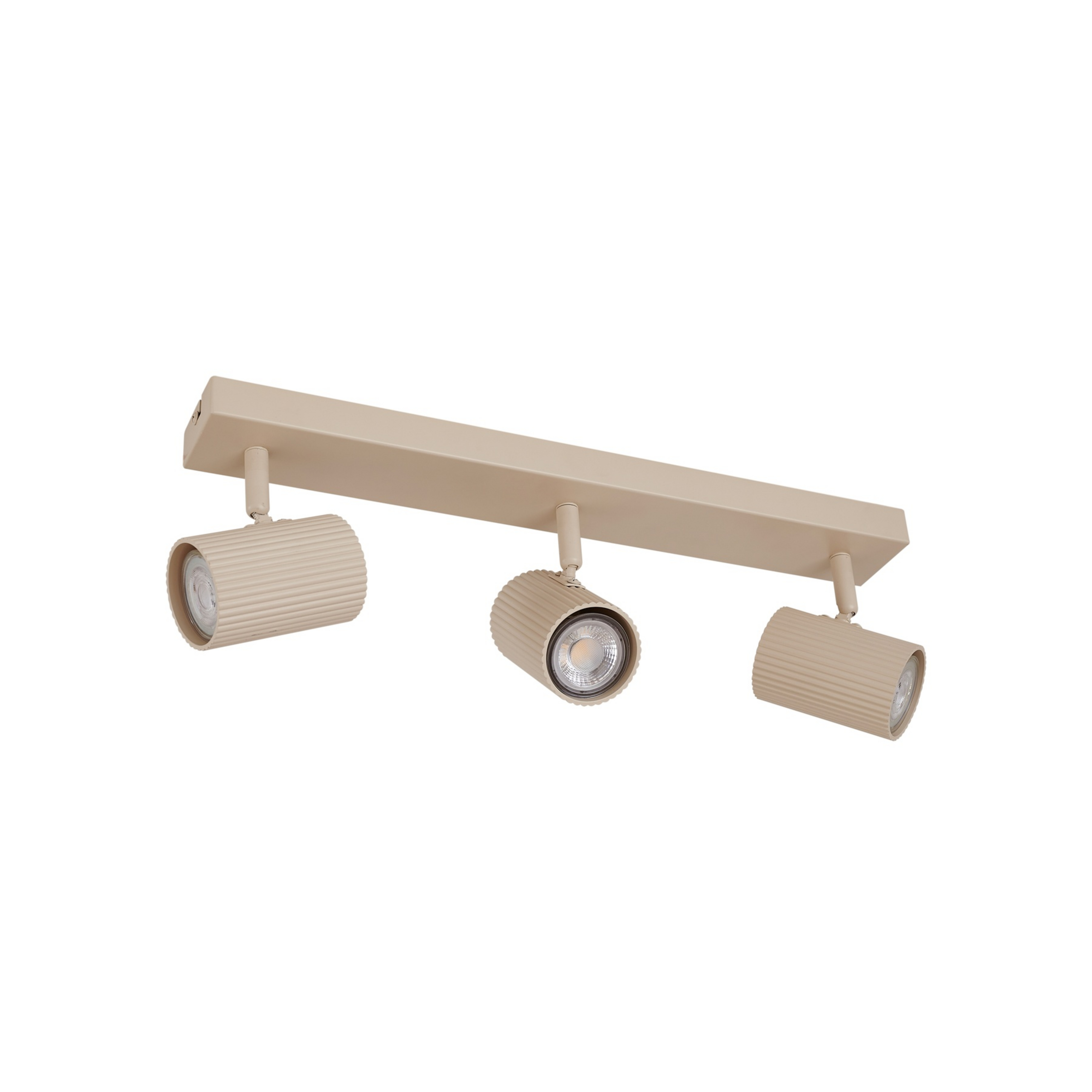 Kardis downlights, beige, 3-bulb, metal, GU10 - Lindby