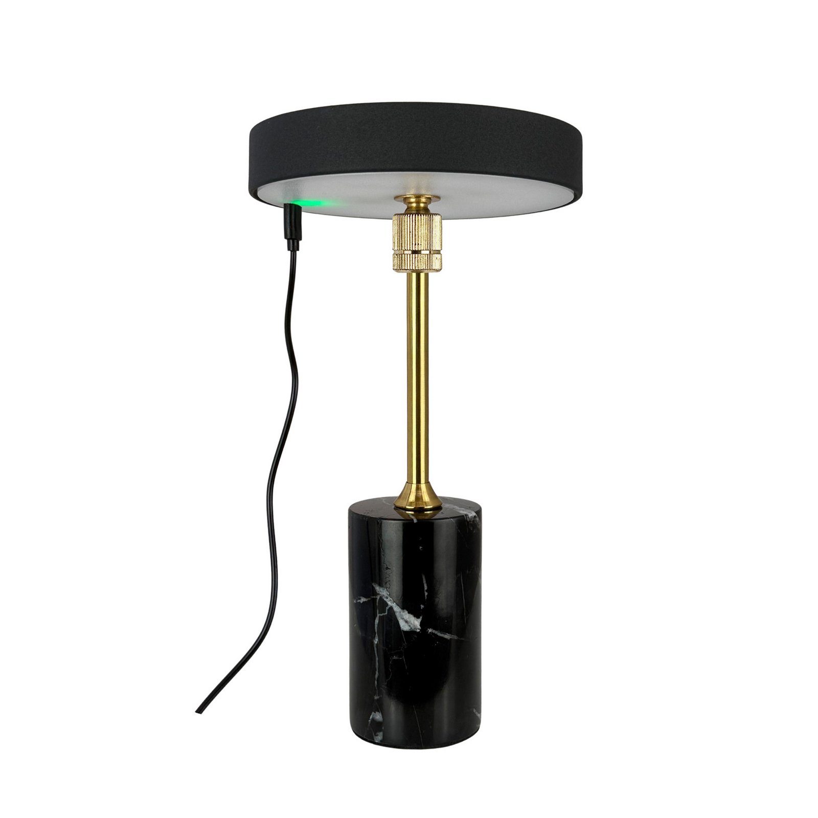 Dyberg Larsen LED-Akku-Tischlampe Starlight, schwarz/messing Dyberg Larsen LED-Akku-Tischlampe Starlight, schwarz/messing