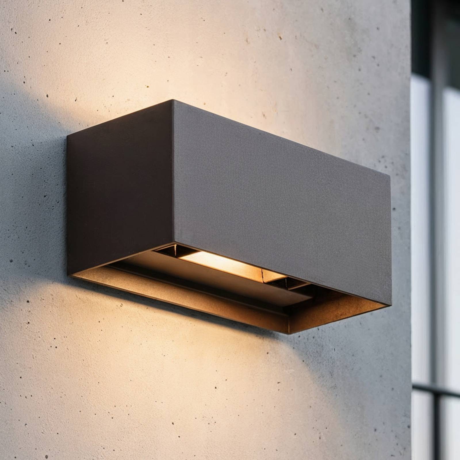 Ideallux Ideal Lux applique d'extérieur LED Atom, marron, 20 cm, métal