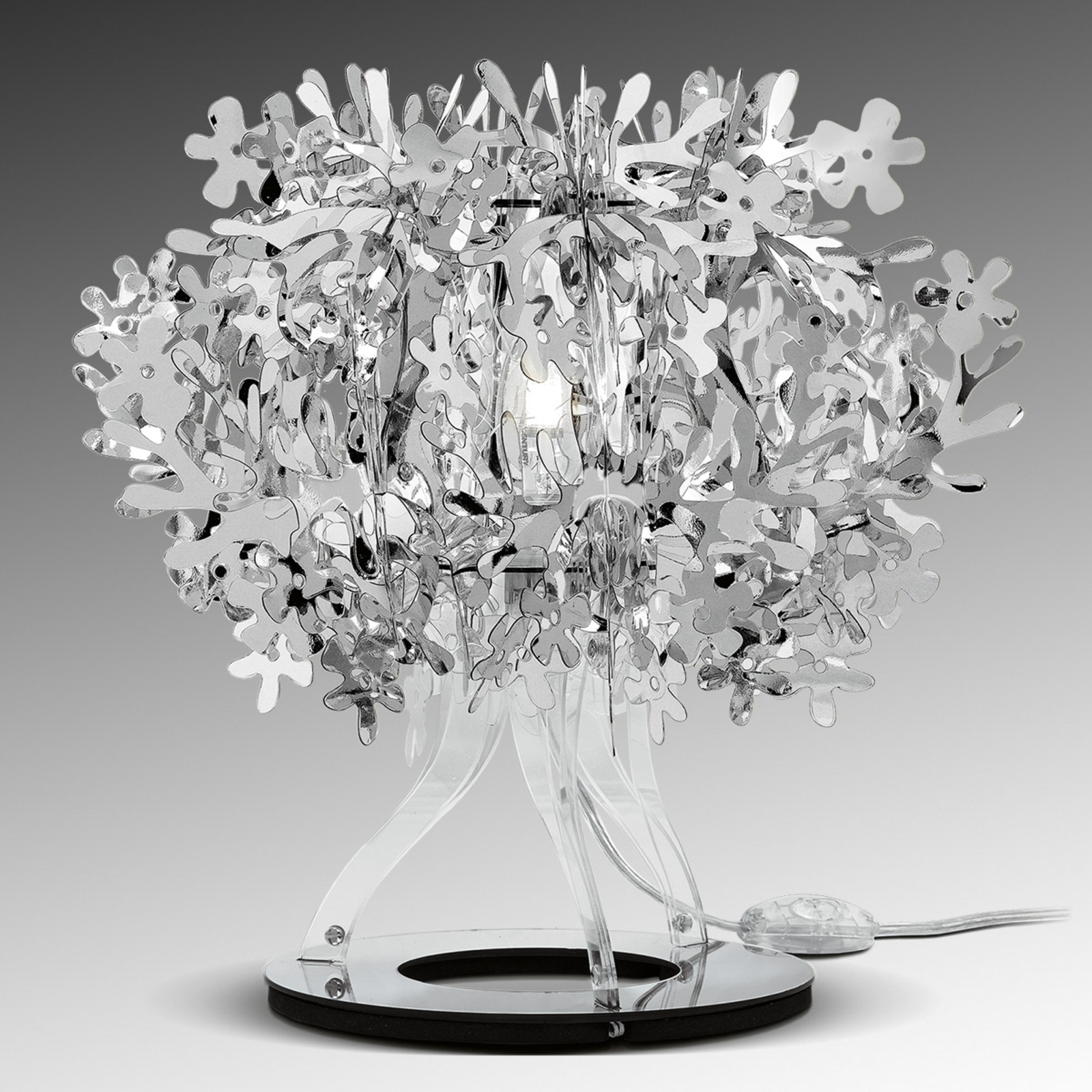 Slamp Fiorellina - stříbrná stolní lampa