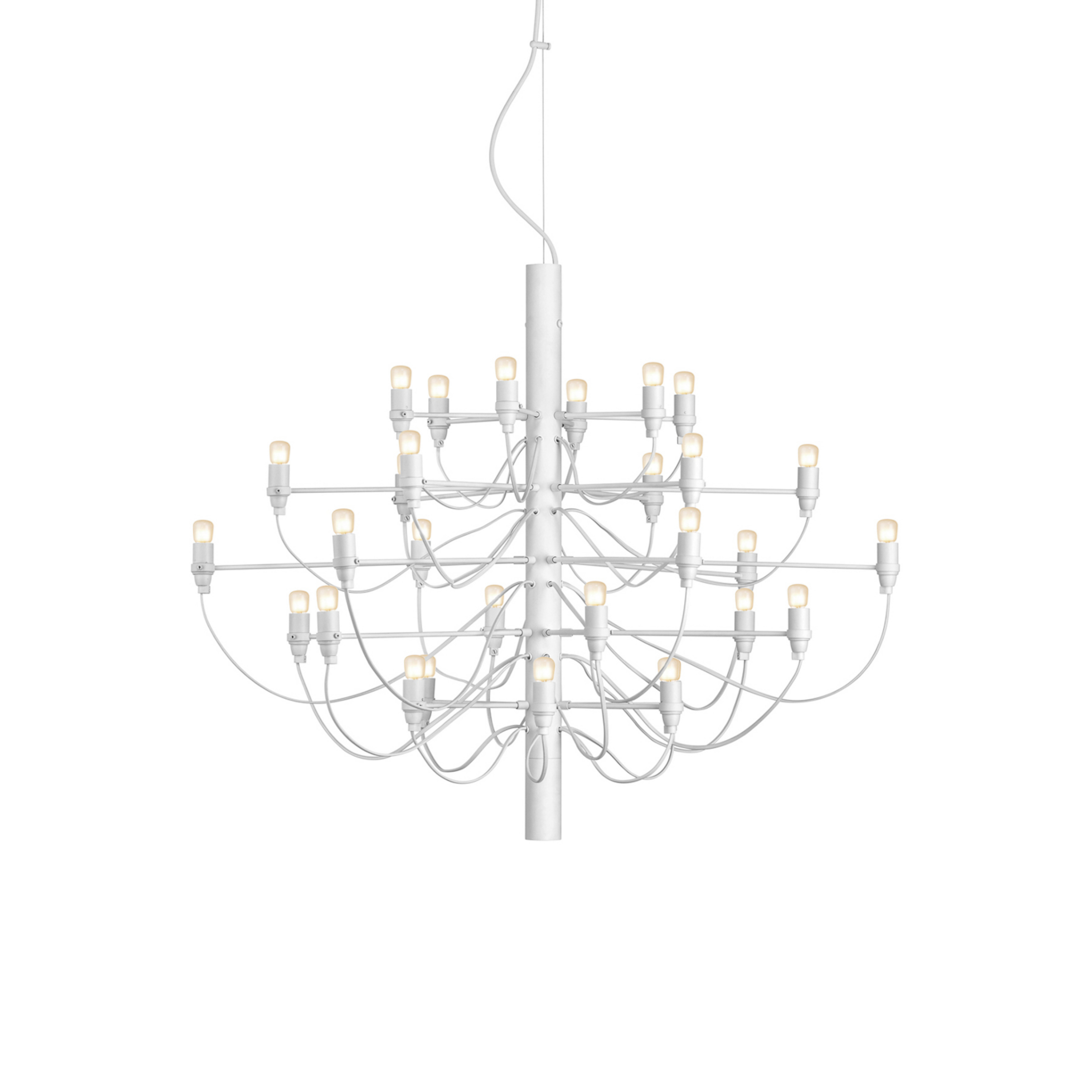 2097/30  C Lámpara Colgante w/Frosted Bulbs Matte White - Flos