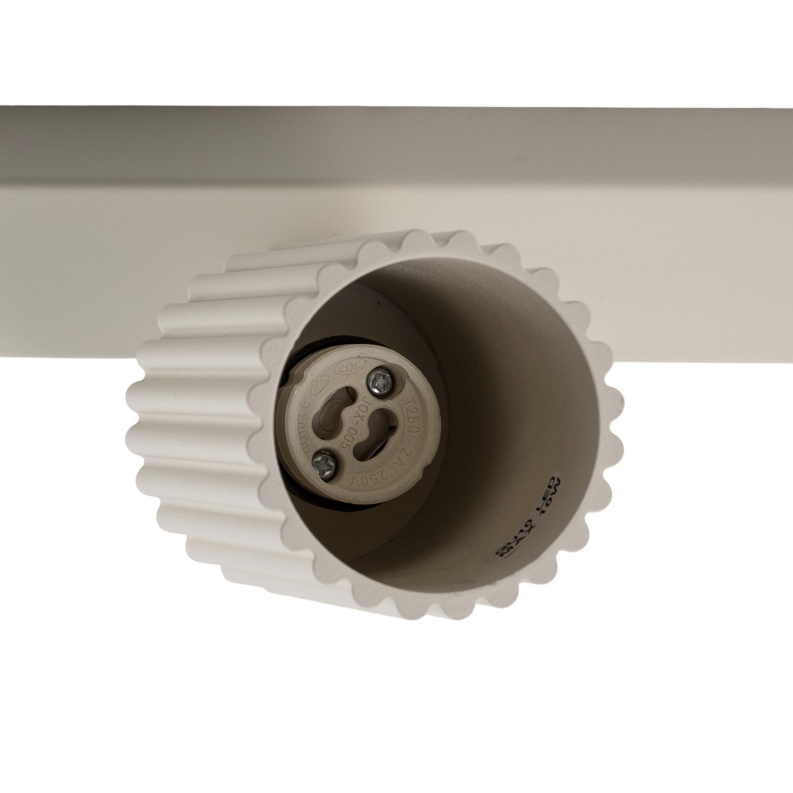 Carbon downlight, beige, length 81 cm, aluminium, 4-bulb.