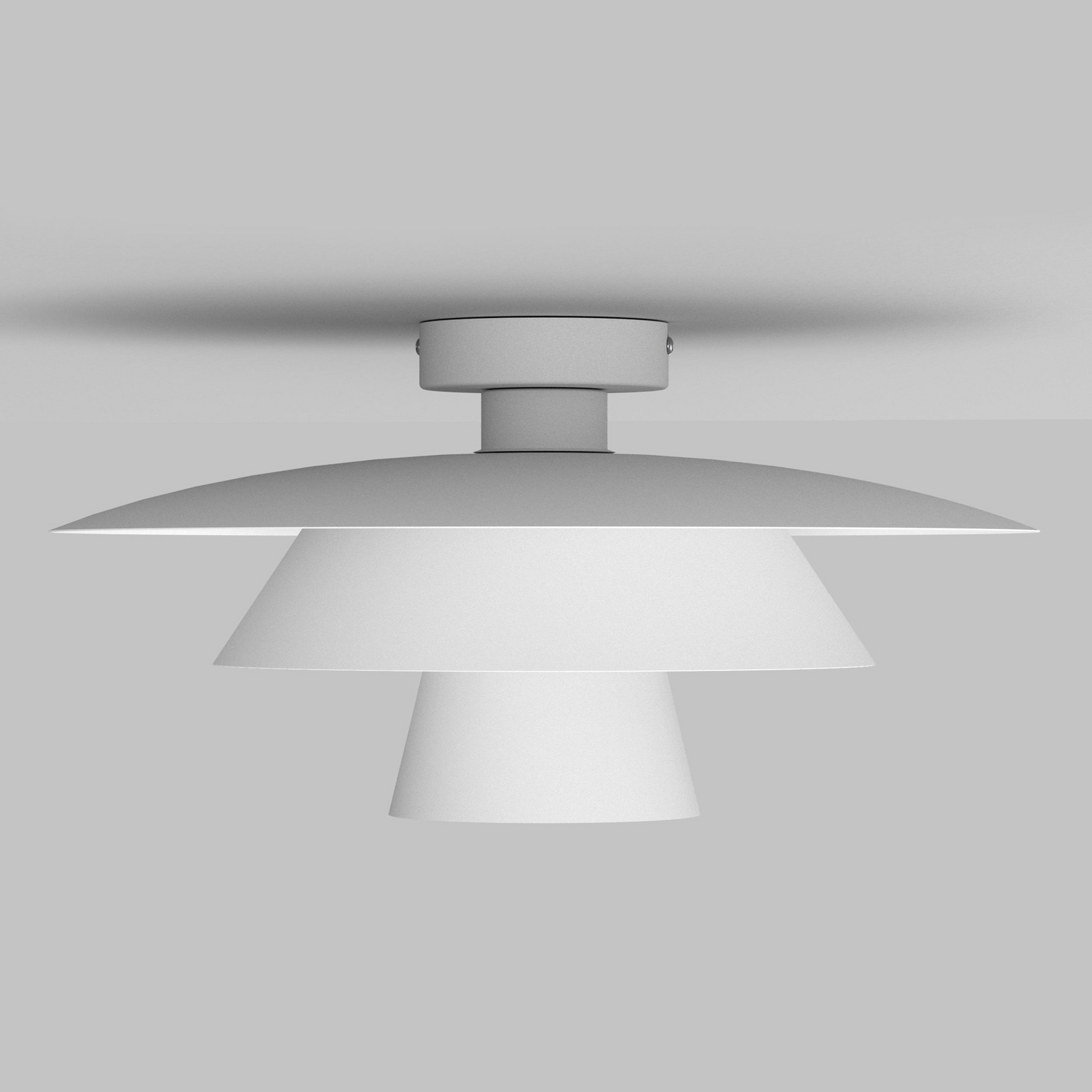 Lubų šviestuvas „Plato“, baltas, metalas, Ø 38 cm, E27