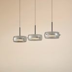 Lucande LED-Hängeleuchte Martis, schwarz, 3-flg., step-dim