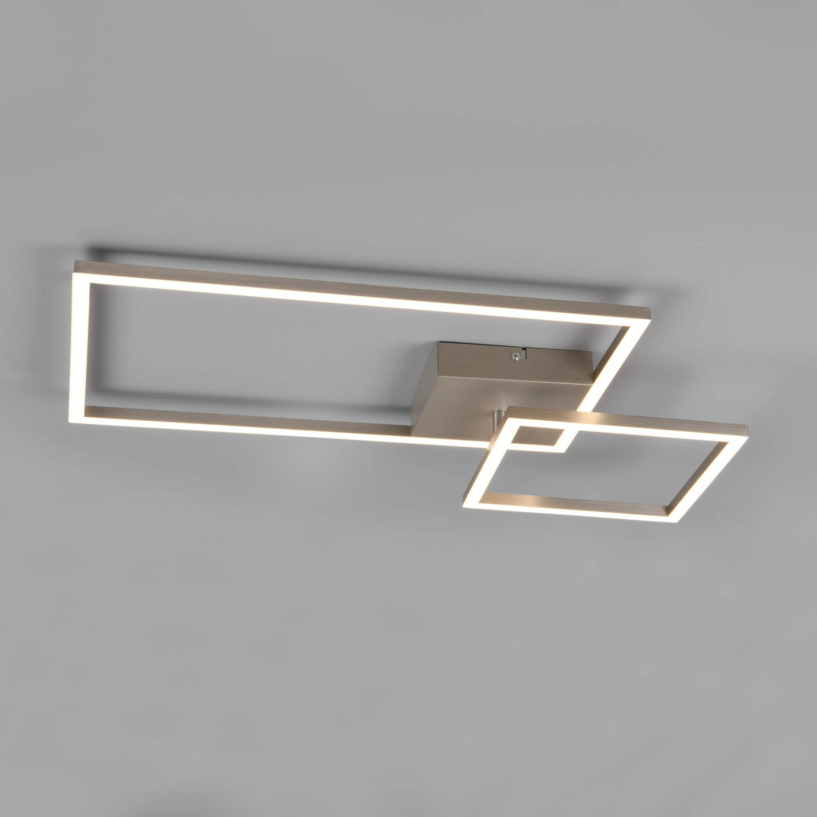 LED-taklampe Padella, svingbar, 4 000 K, nikkel