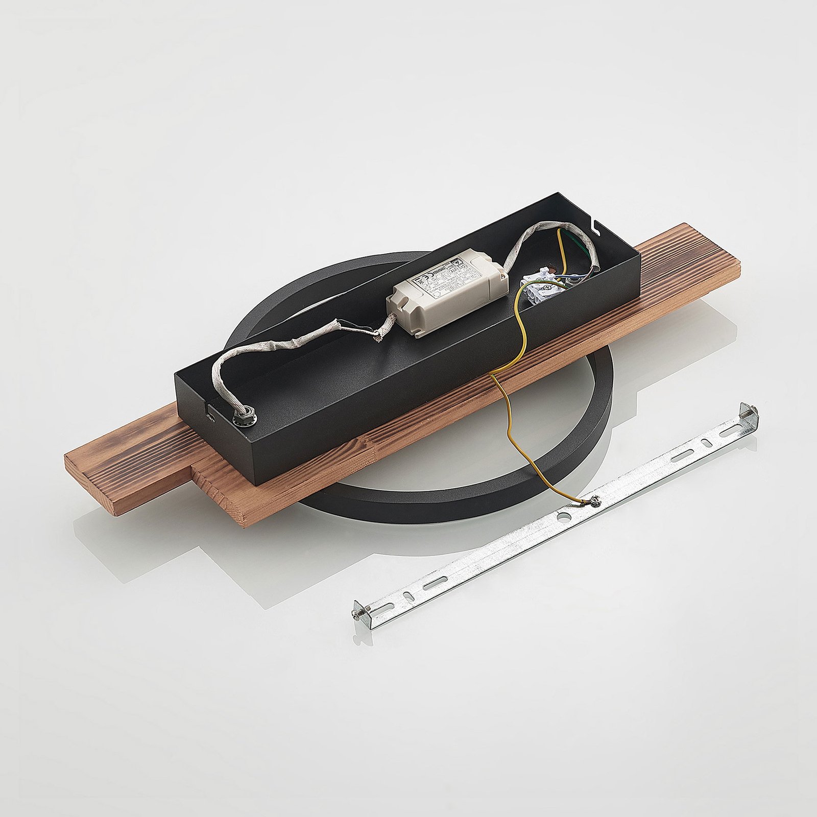 Lindby LED-Deckenleuchte Sentoa, Holz, 52,8 cm lang, 3.000 K