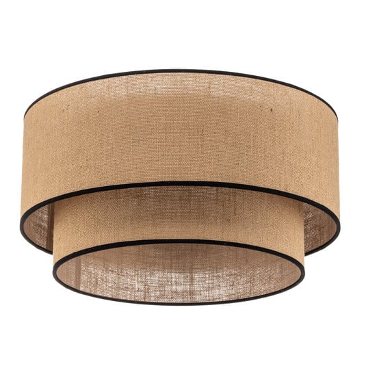 Boho Lampa Sufitowa Ø45 Jute/Czarny - Euluna