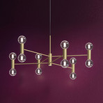 Modo Luce Chandelier colgante 13 luces 107cm oro