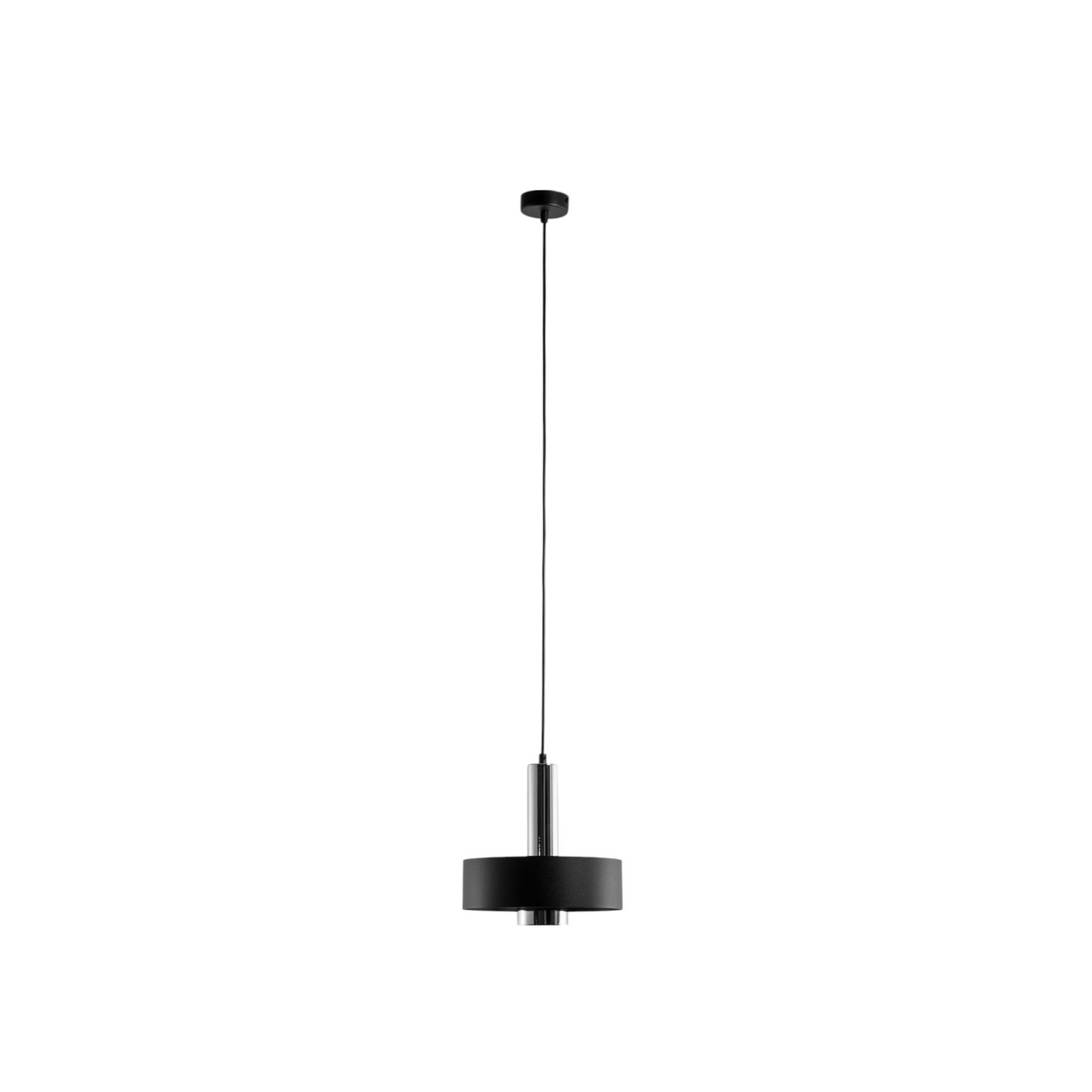 Lampă suspendată Rif Lux, negru/argintiu, Ø 25 cm, oțel Lampă suspendată Rif Lux, negru/argintiu, Ø 25 cm, oțel