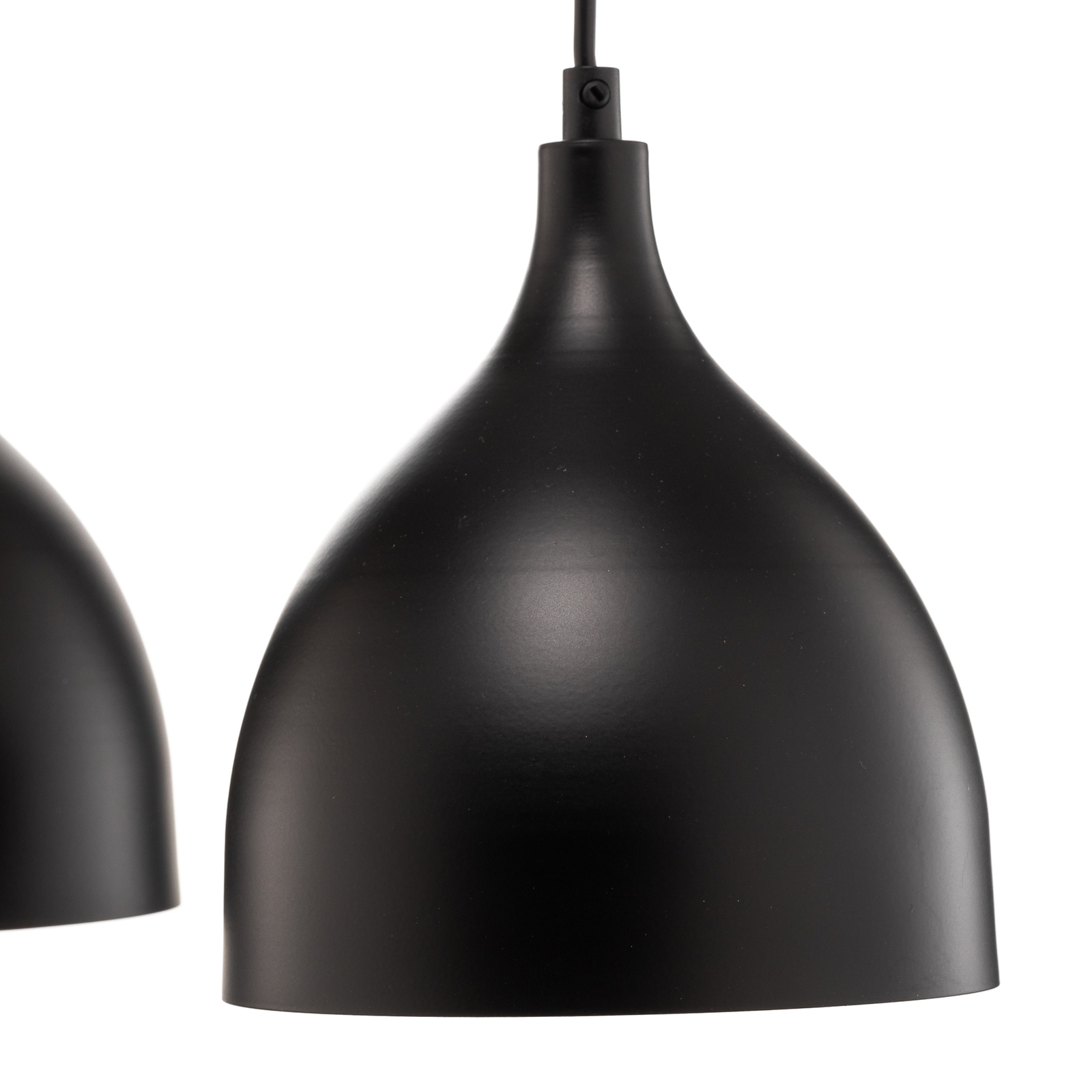 Lámpara colgante Nanu larga de 4 luces negra