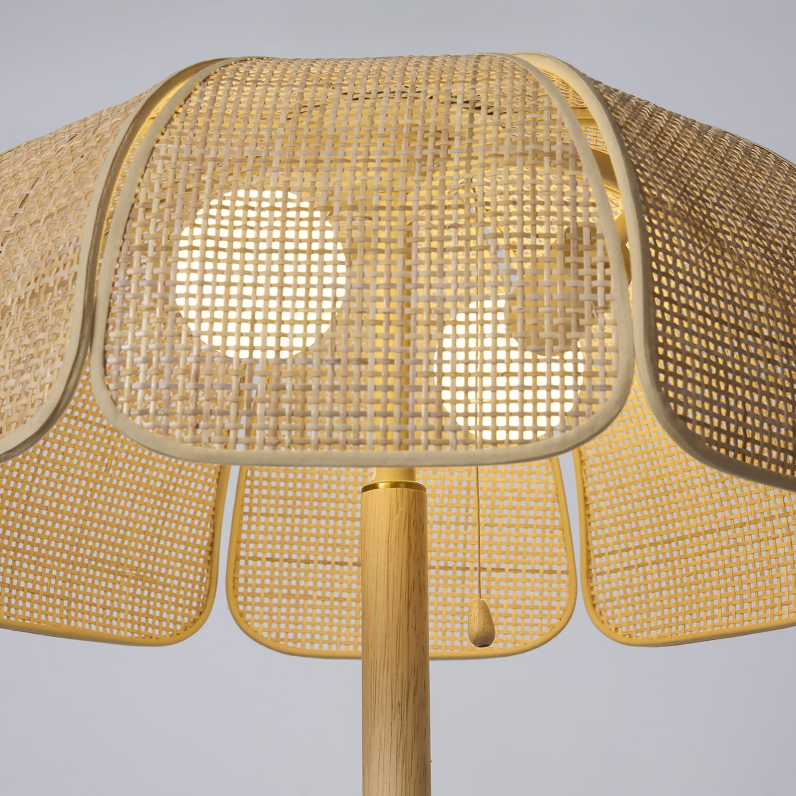 Piantana Coquillage, vimini/legno - MARKET SET