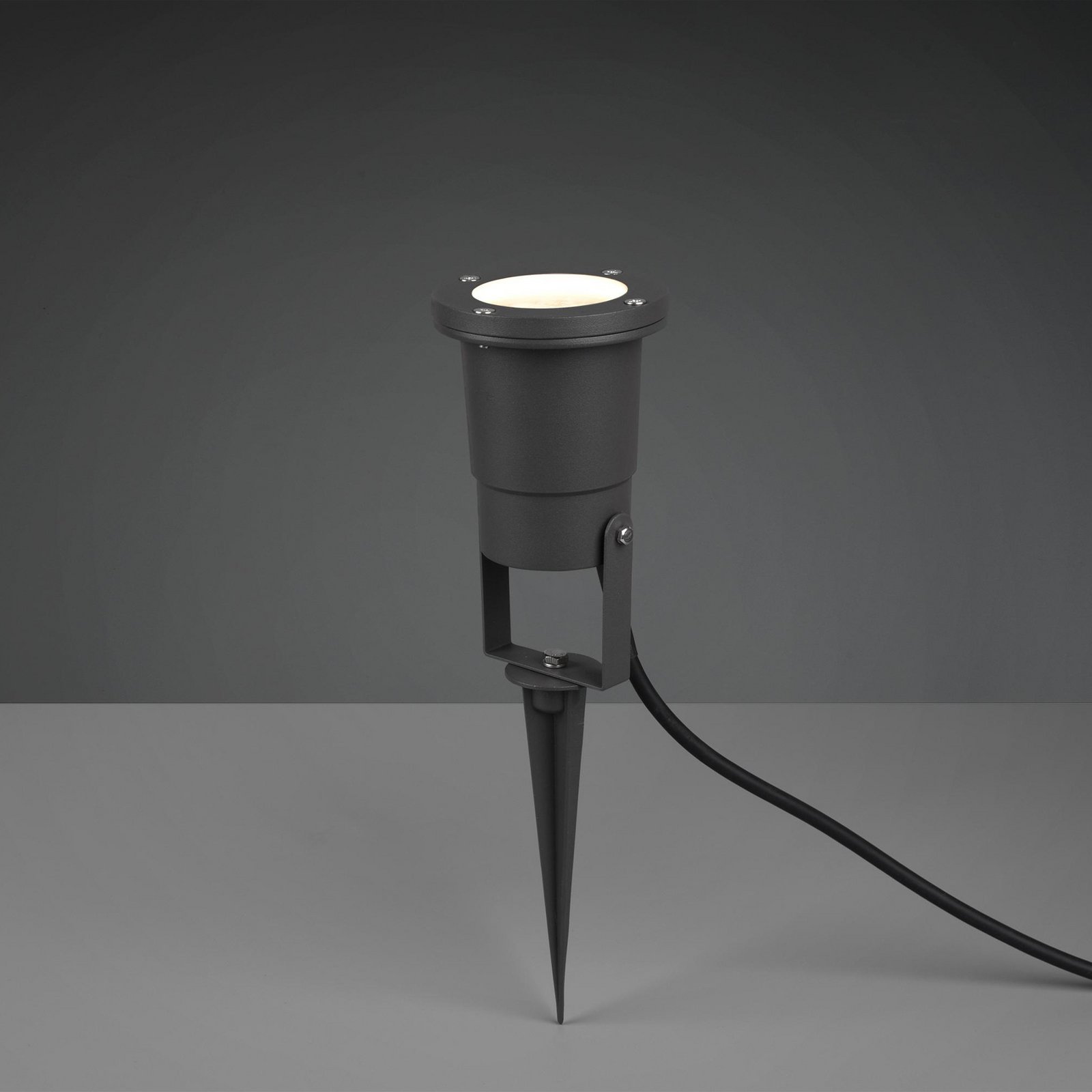 Zemes spīdums UBANGI, antracīts, metāls, IP65, GU10