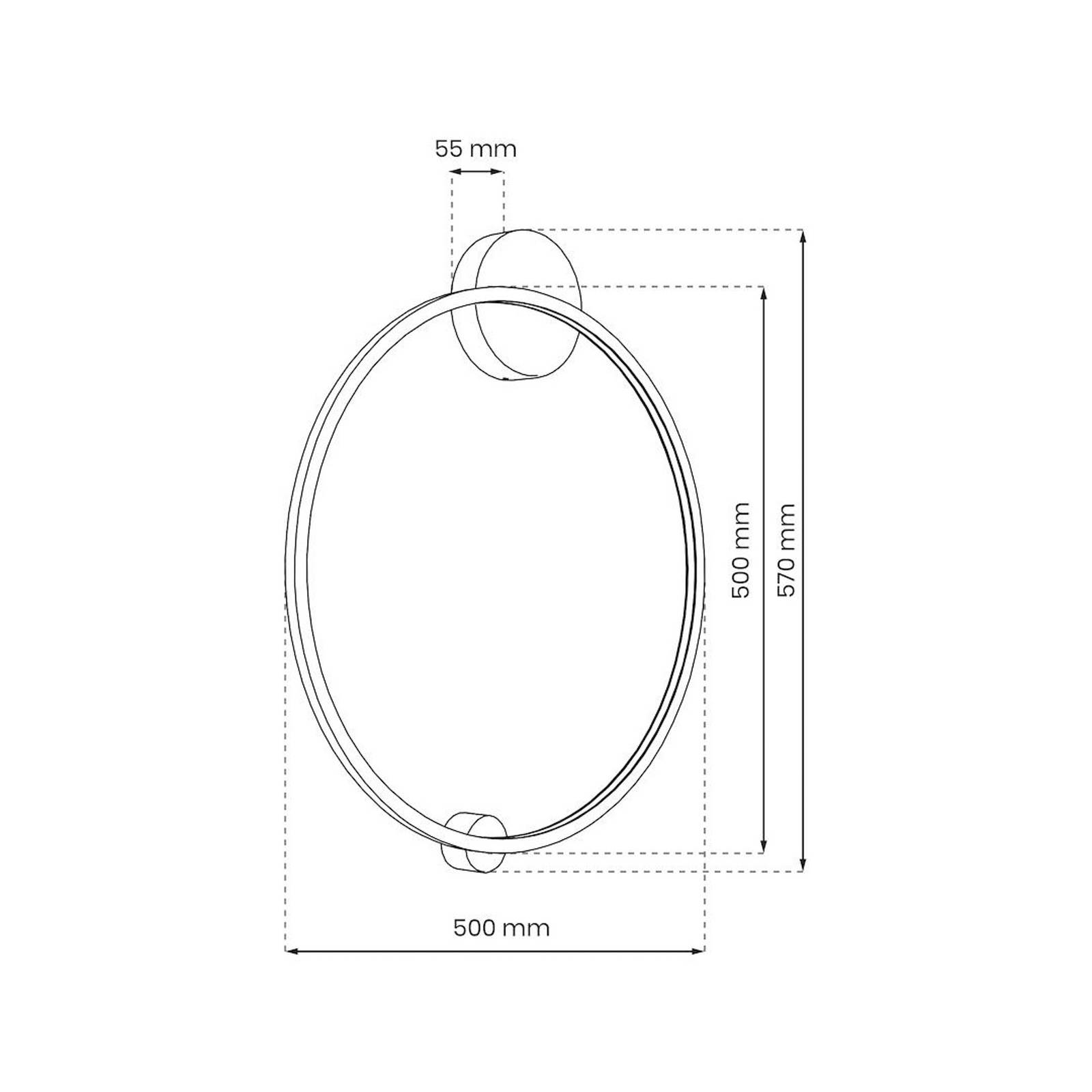 Lampa sufitowa LED Saturno, czarna, Ø 50 cm, metal, 4000 K
