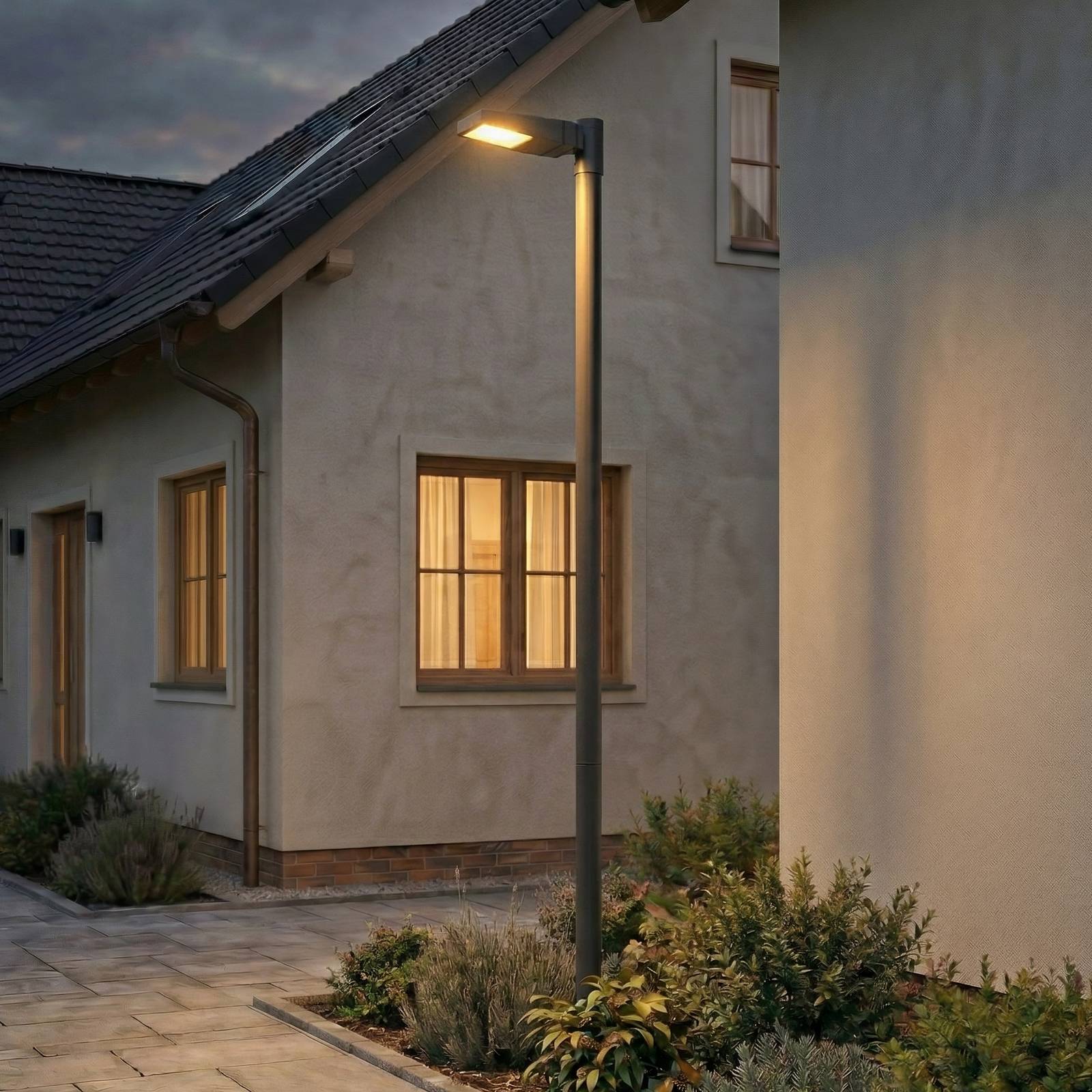 Arcchio LED-udendørslampe Nefarius, 250 cm, mørkegrå, IP65