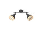 Lonnaris 2 Ceiling Lamp Black/Nature - Lindby