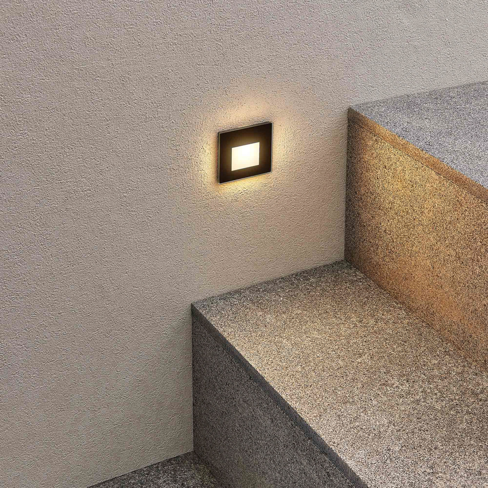 Arcchio Vexi lampe encastrée LED angulaire noire