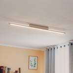 Quitani Talon LED ceiling light, aluminium/natural