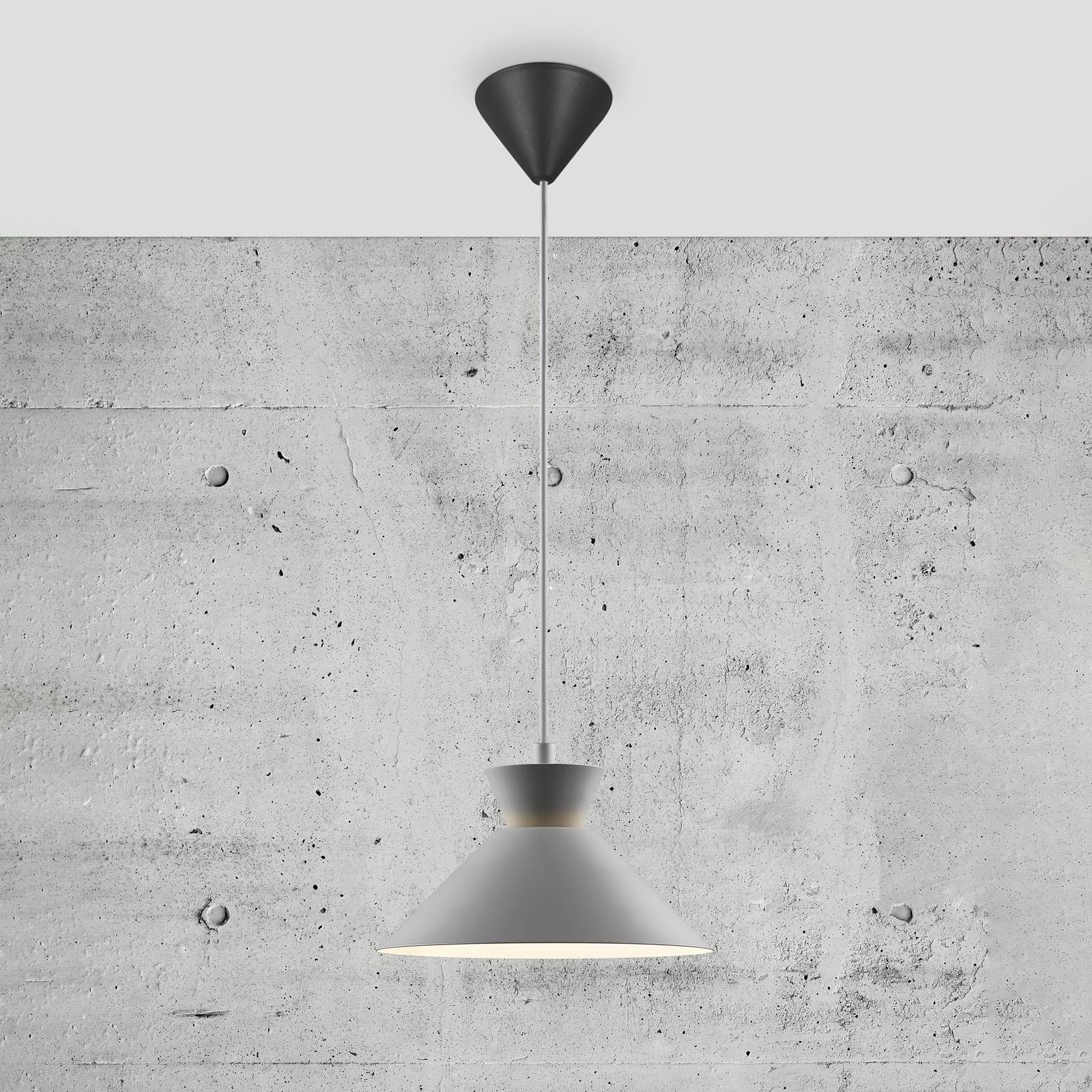 Dial hængelampe med metalskærm grå Ø 25 cm