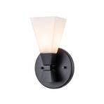 Bowtie bathroom wall light, matt black, 1-bulb