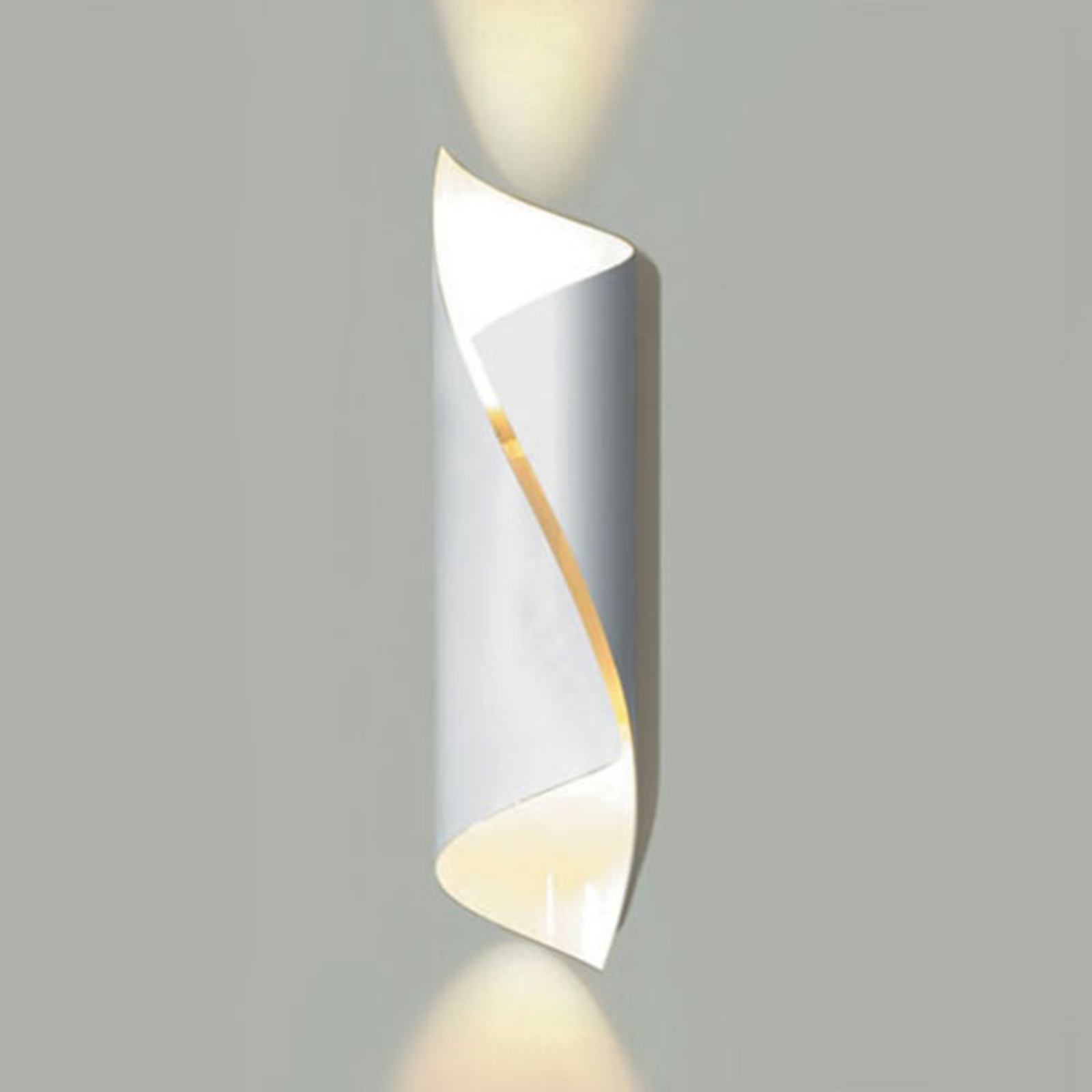 Knikerboker Hué LED-vegglampe høyde 54 cm hvit