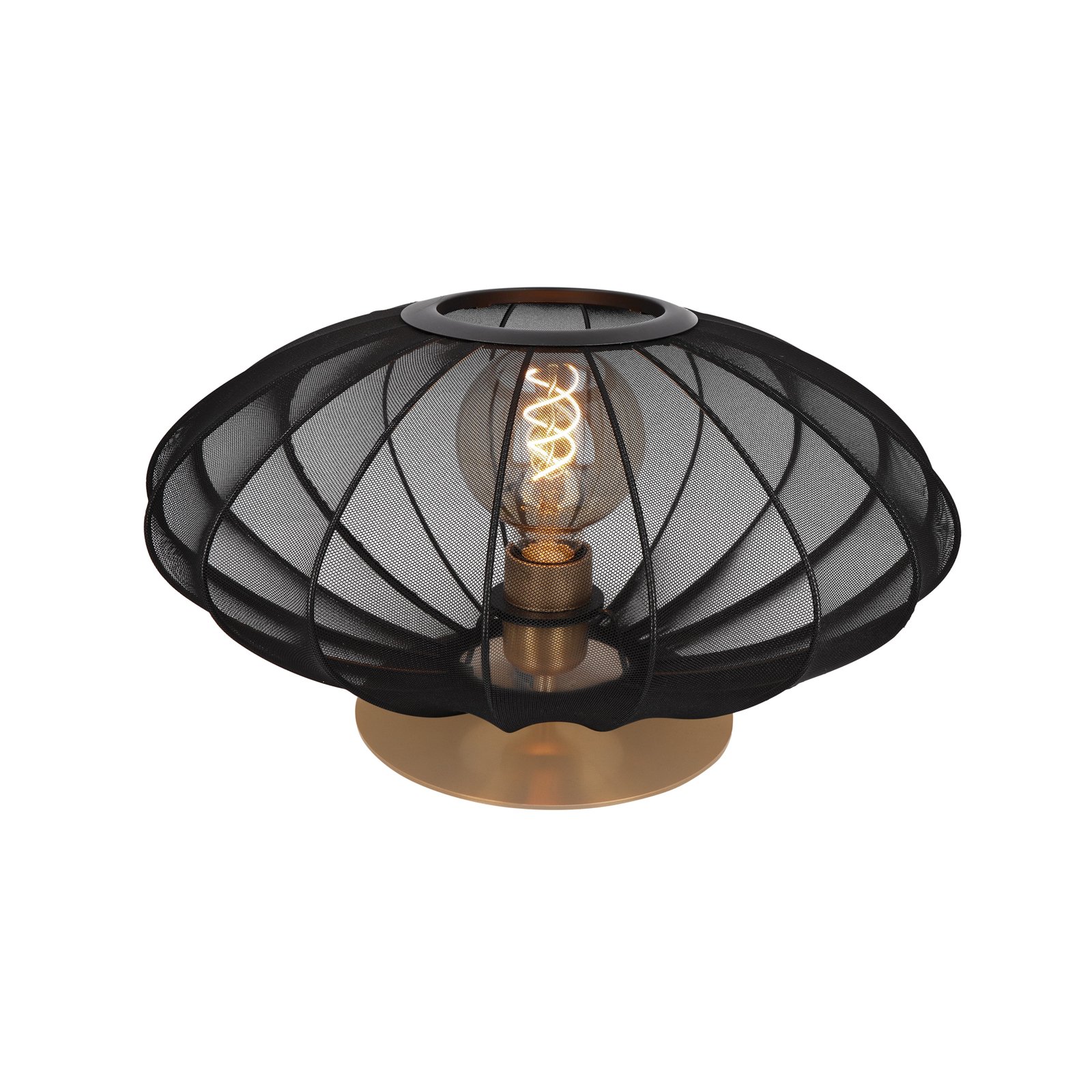 Lampa stołowa Corina, czarna, Ø 40 cm, E27