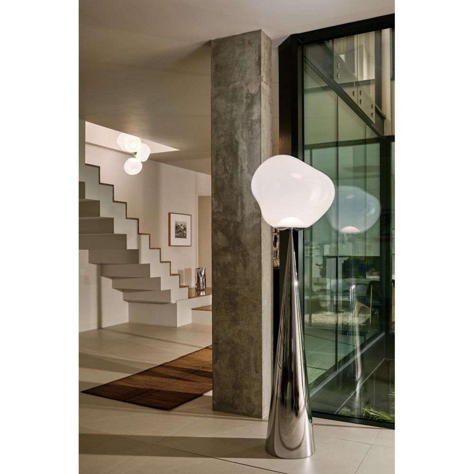 Melt Cone Fat Lampadar Opal/Silver - Tom Dixon