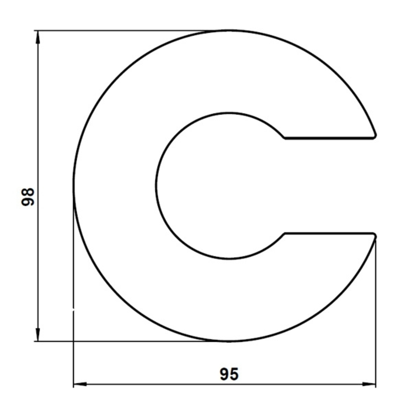 Huisnummer - letter c