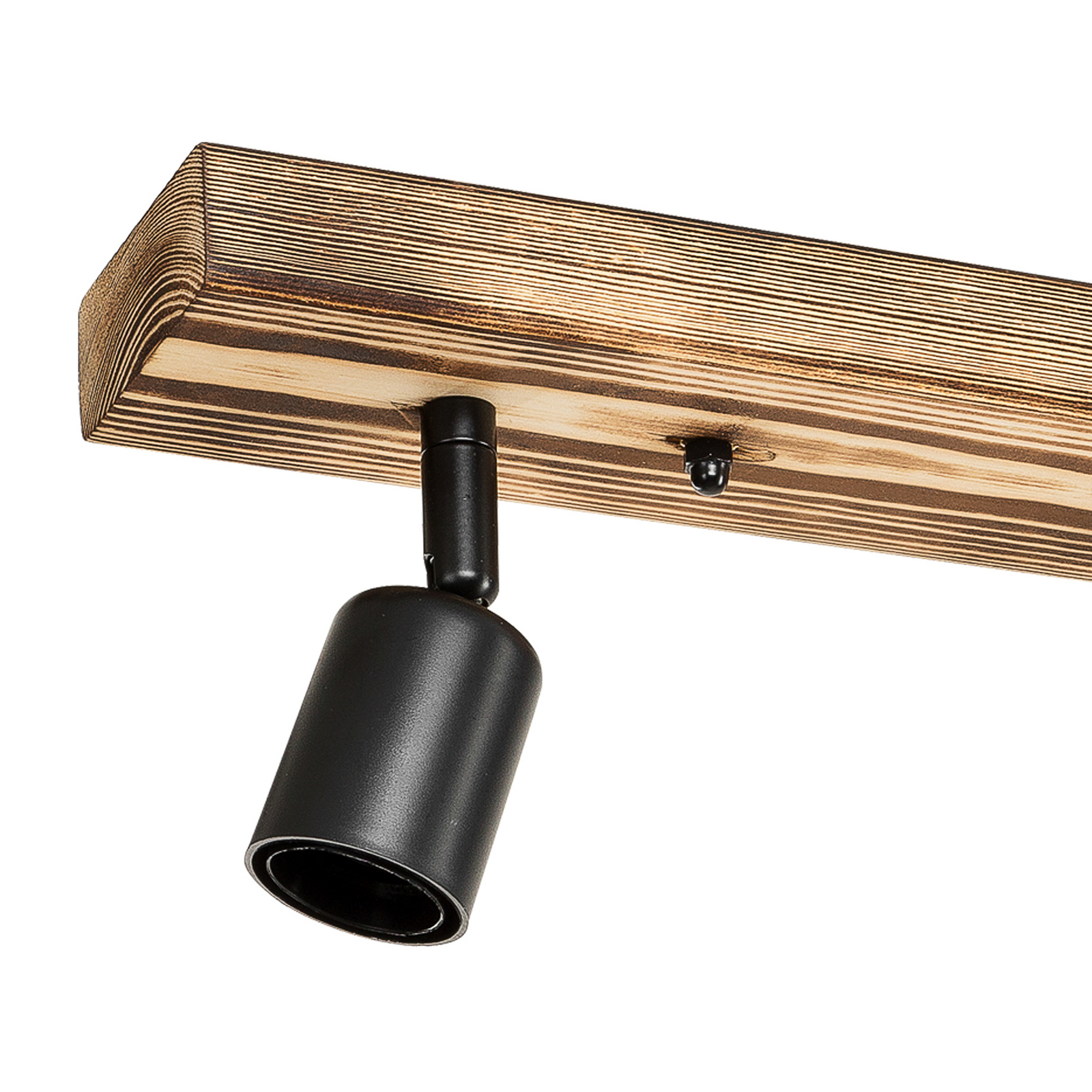 Reflektor sufitowy Duarte, 3-punktowa, kolor drewna/czarny, drewno Reflektor sufitowy Duarte, 3-punktowa, kolor drewna/czarny, drewno