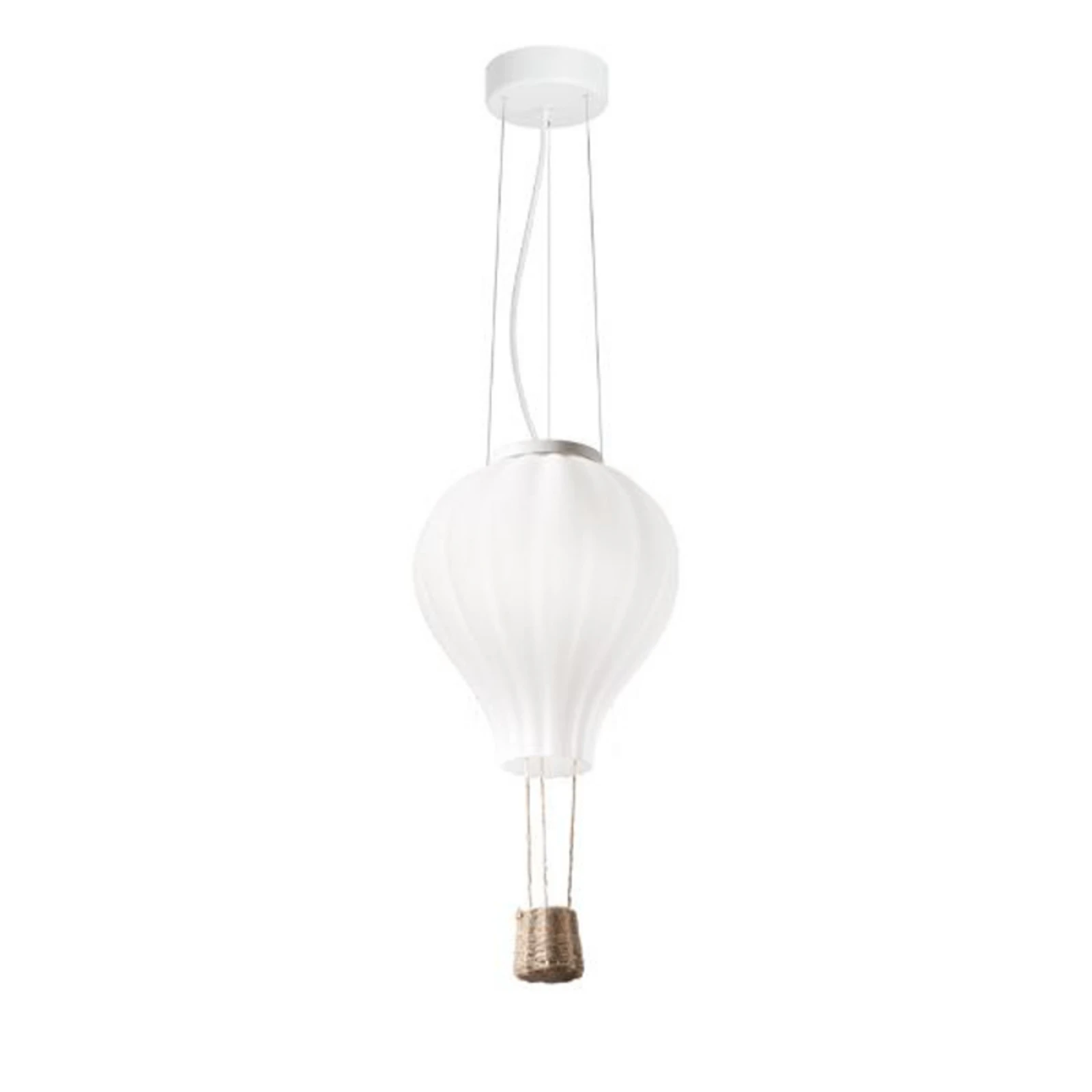 Candeeiro suspenso Ideal Lux Dream Big, branco, vidro opalino, Ø 30 cm