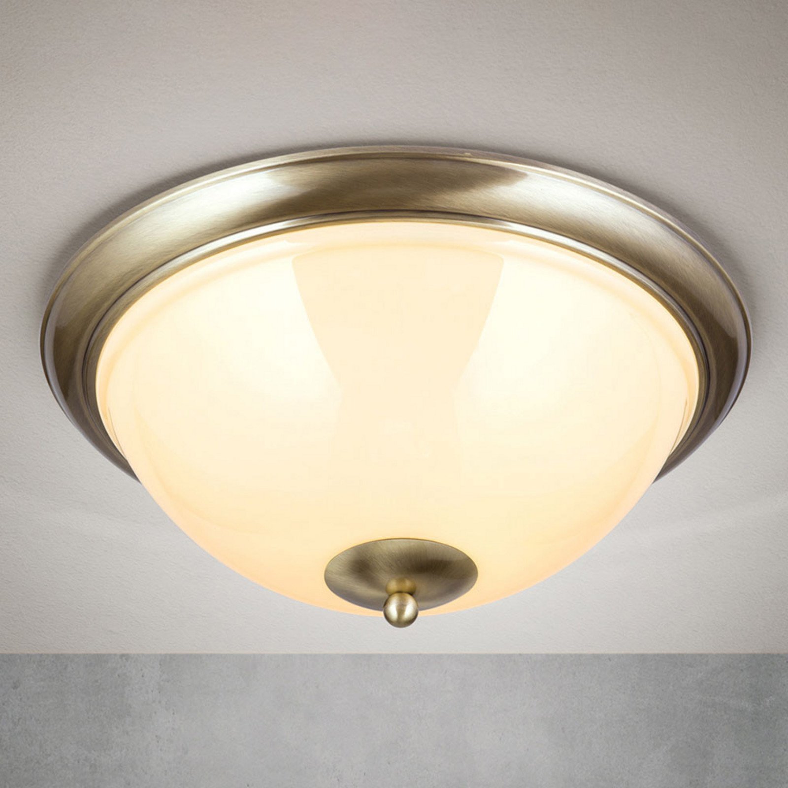 ORION Plafonieră Lampă veche austriacă Ø 50 cm - Camera de zi / sufragerie - Antichitate - alamă antică cremă lucioasă - Metal