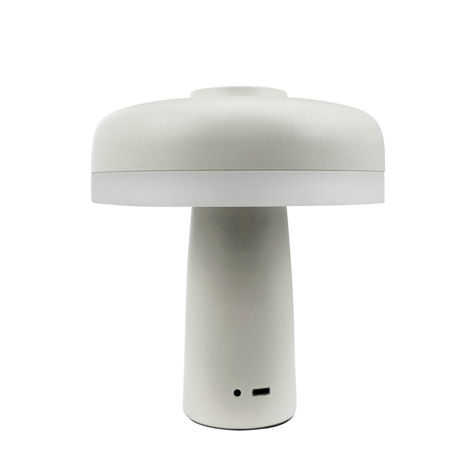 Dyberg Larsen LED table lamp Porter, white, height 16 cm