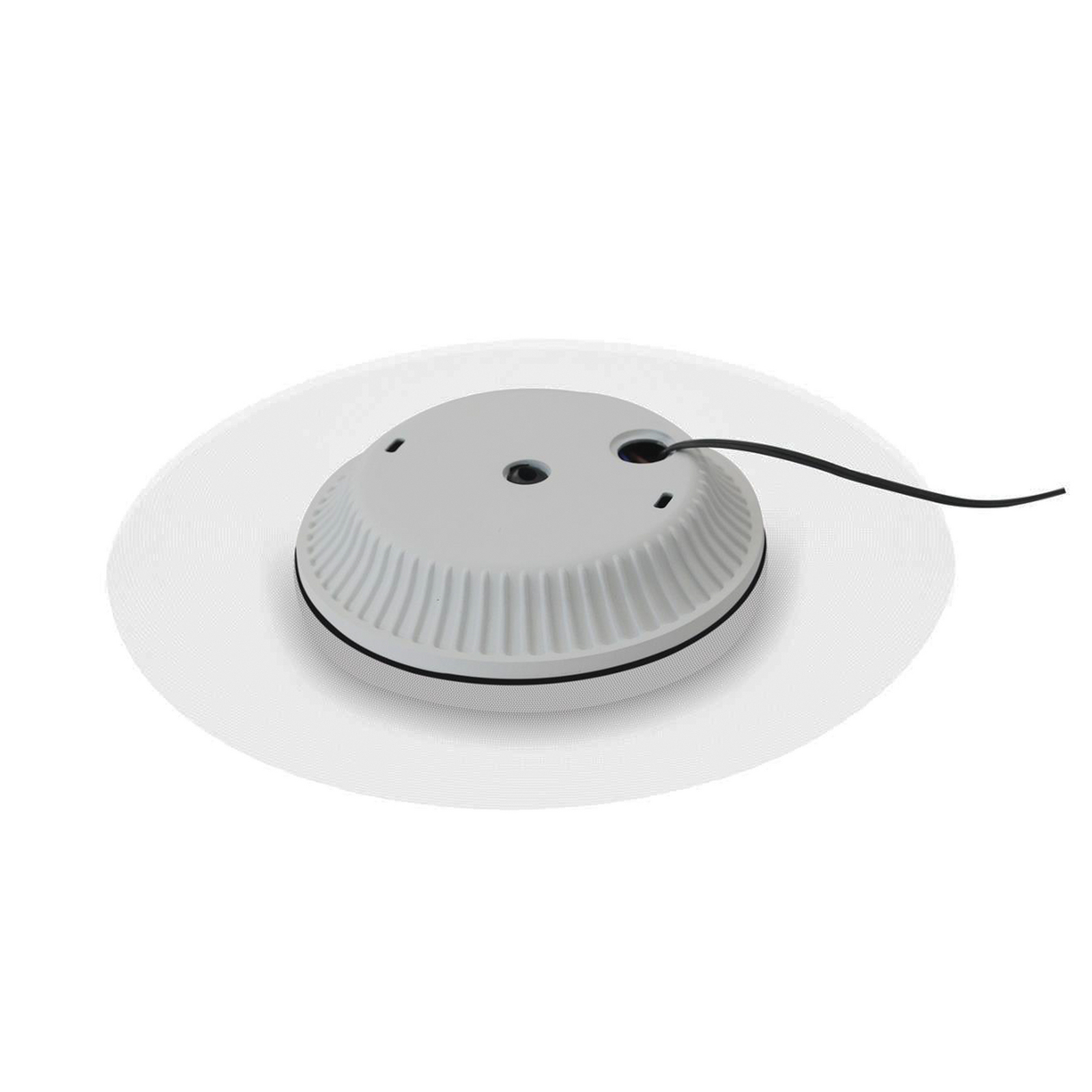 DOTLUX LED stropna svjetiljka MOONBASE srebrna Ø 37 cm aluminij/akril CCT
