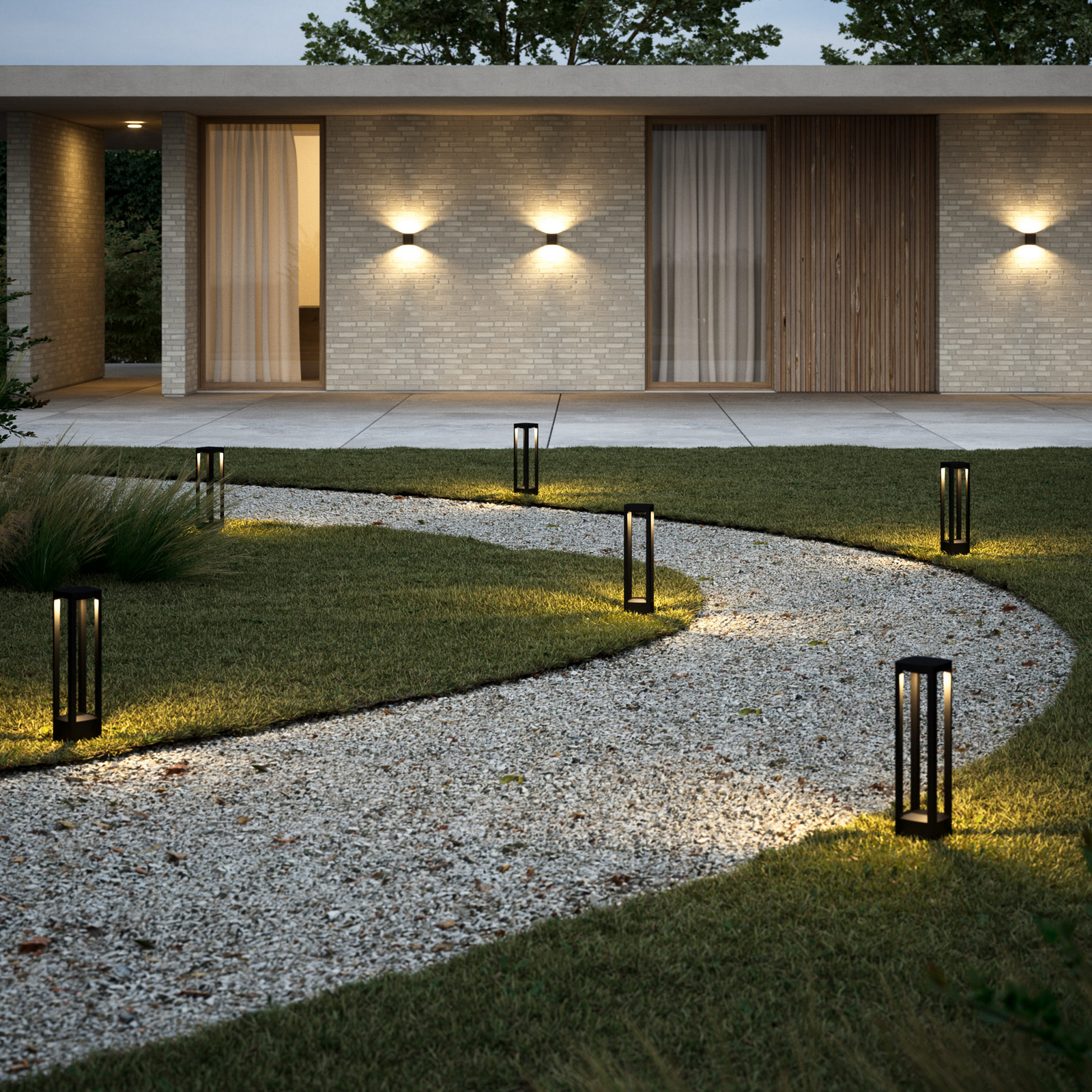 Bornes lumineuses LED Mirage noires, 48 cm, CCT, IP54 - Light-Point