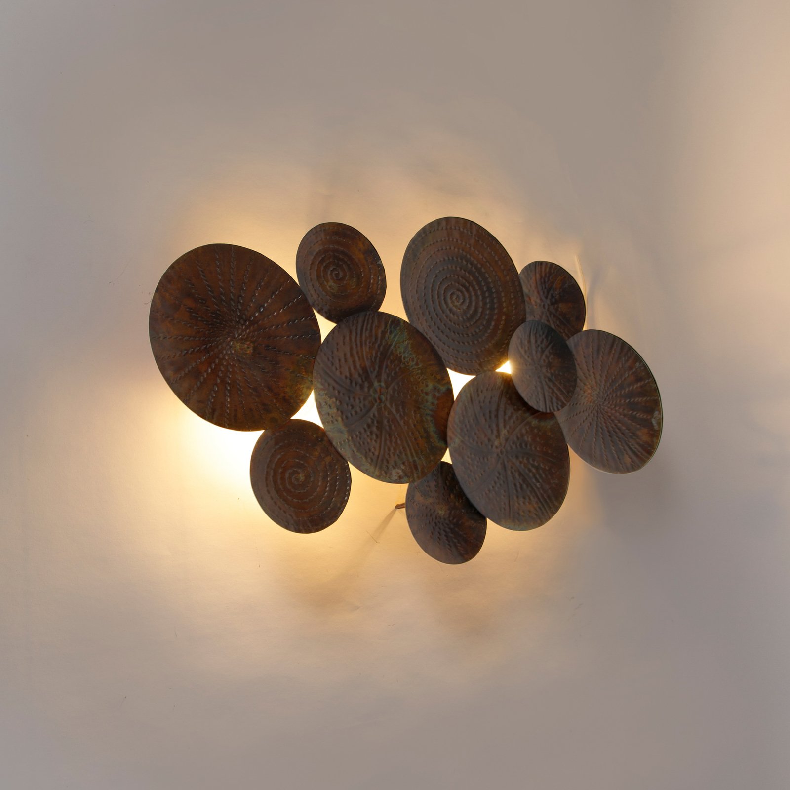 Lindby Soraya wandlamp, 2-lamps, koper
