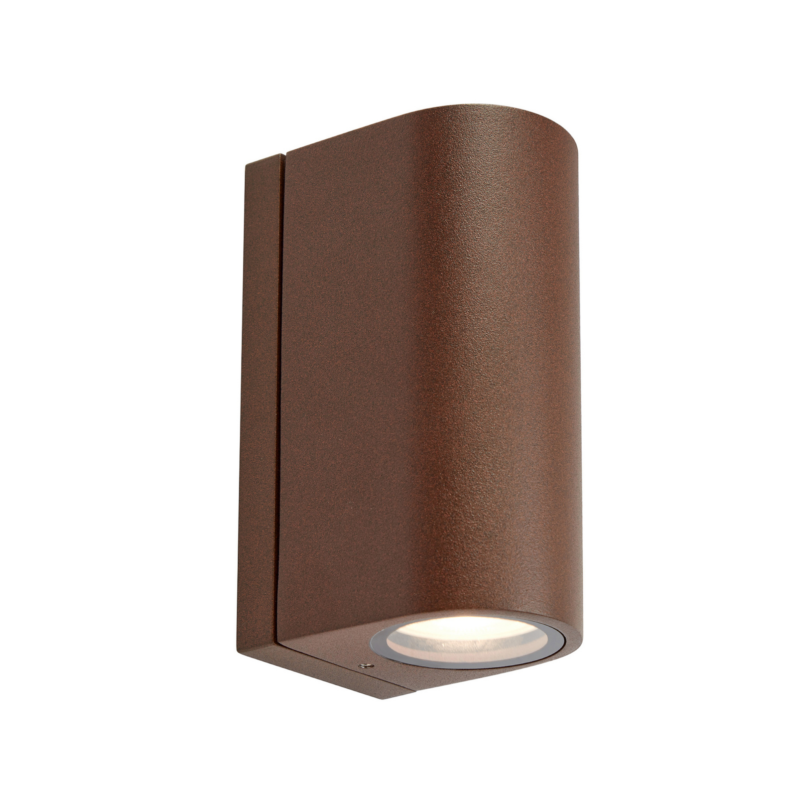 Alor LED outdoor wall light, brown, 2-bulb, IP65, dimmable